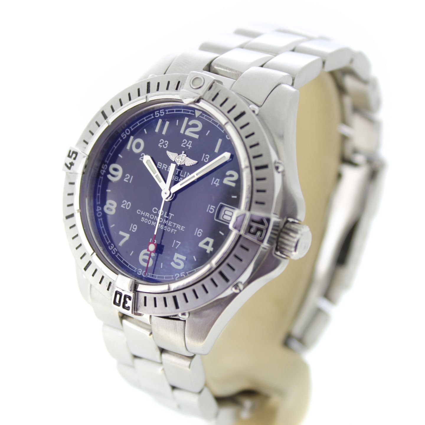 Breitling Colt Quartz A74350 (2004) - Black dial 38 mm Steel case (4/7)