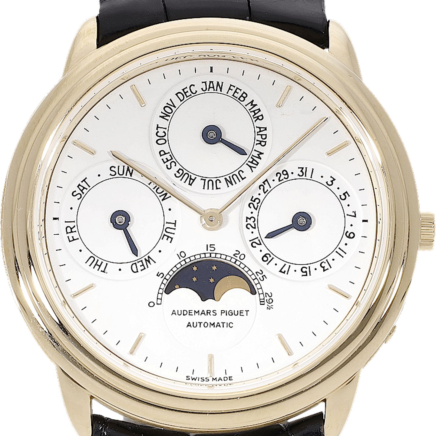Audemars Piguet Quantieme Perpetual Calendar 25657BA (1988) - White dial 36 mm Yellow Gold case (1/5)