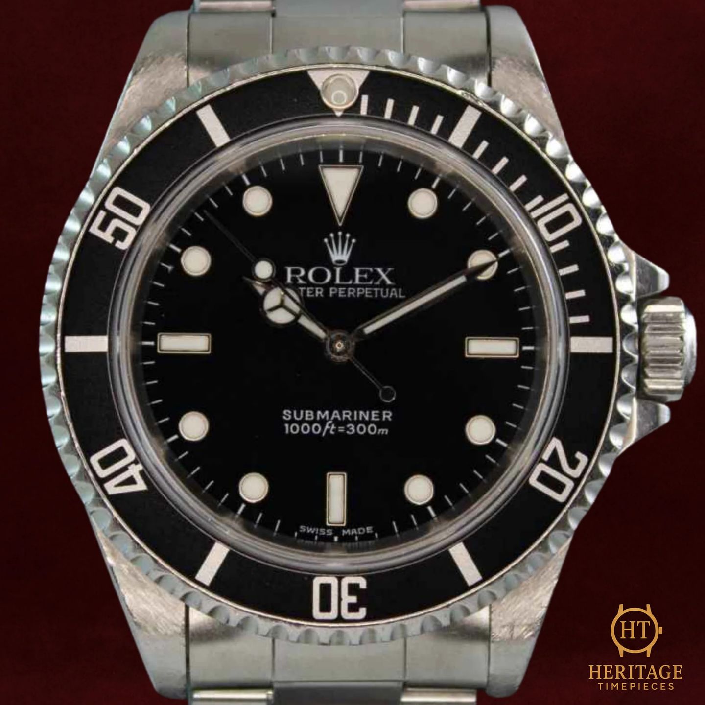 Rolex Submariner No Date 14060M (2001) - Zwart wijzerplaat 40mm Staal (1/8)