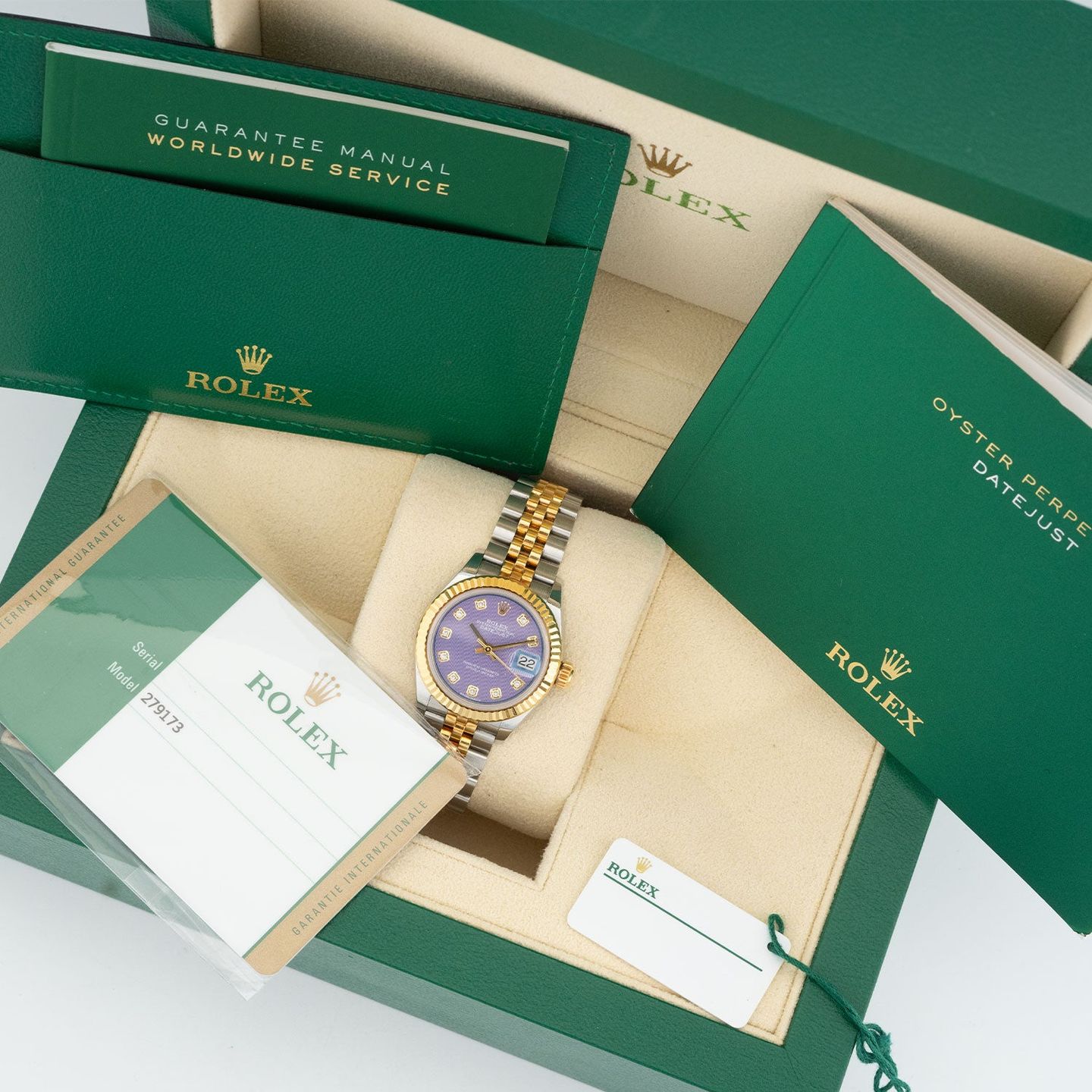 Rolex Lady-Datejust 279173 (2019) - Paars wijzerplaat 28mm Goud/Staal (5/5)