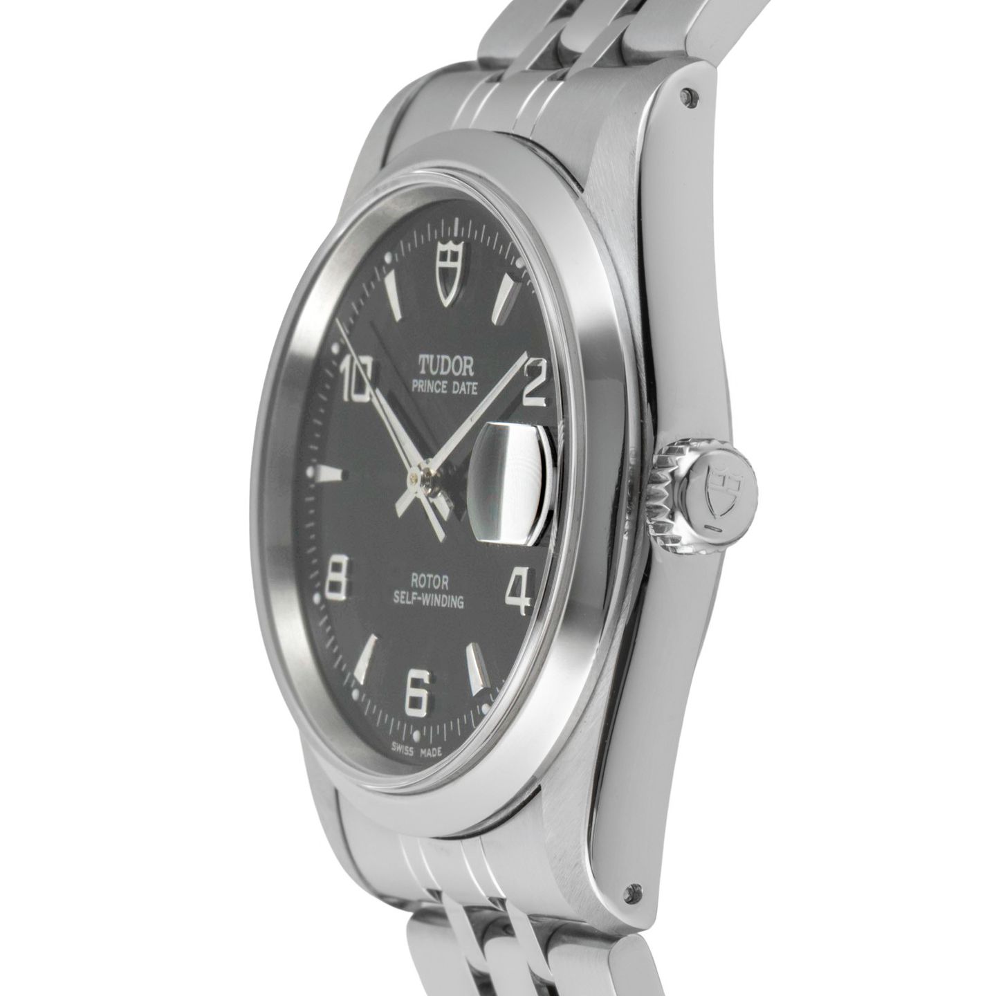 Tudor Prince Date 74000N (1998) - Zwart wijzerplaat 34mm Staal (6/8)