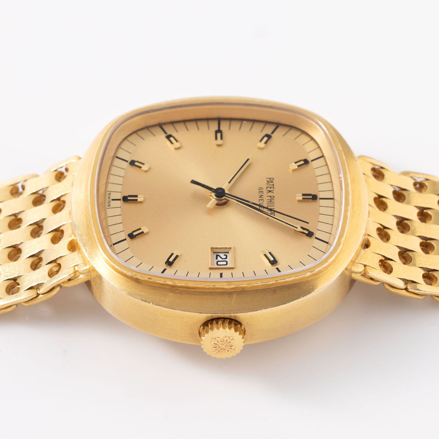 Patek Philippe Beta 21 3587-2 (1970) - Champagne wijzerplaat 43mm Geelgoud (7/8)