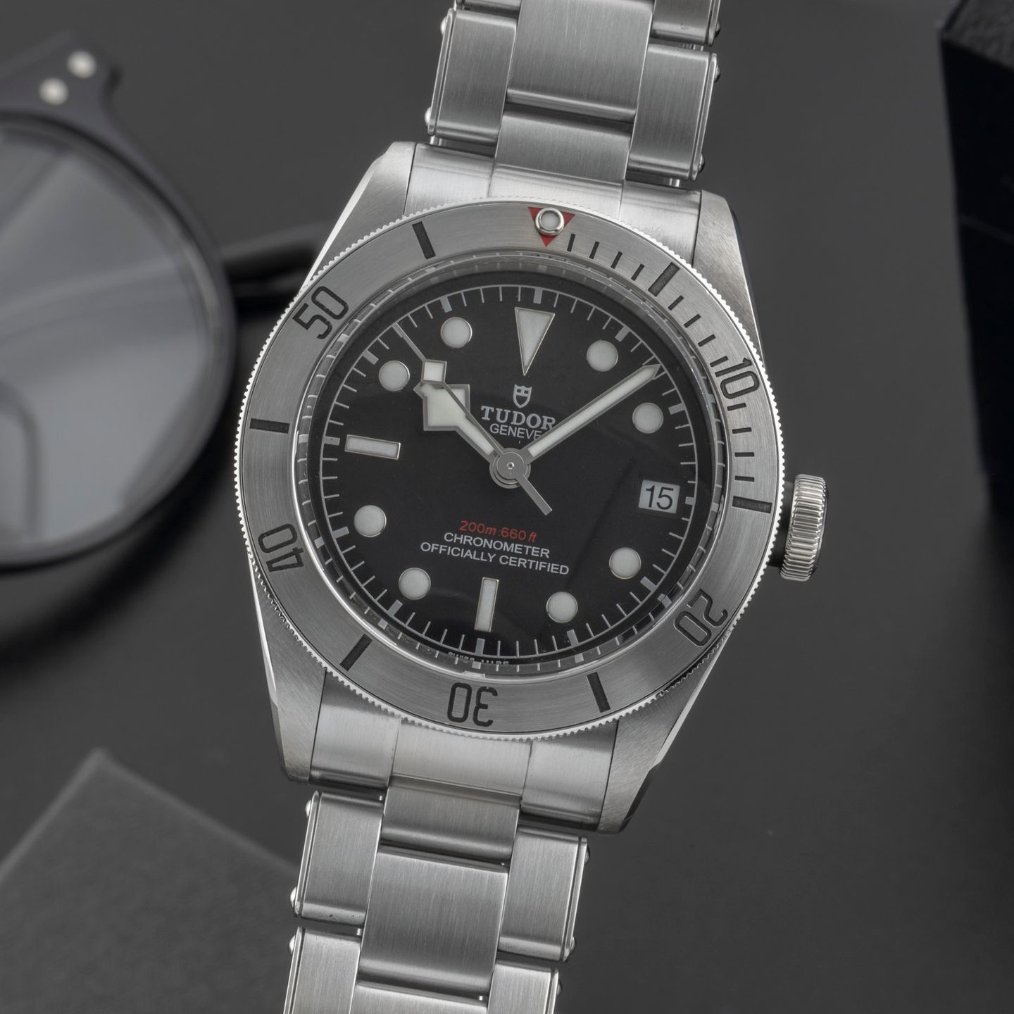 Tudor Black Bay Steel 79730 (2018) - Zwart wijzerplaat 41mm Staal (3/8)