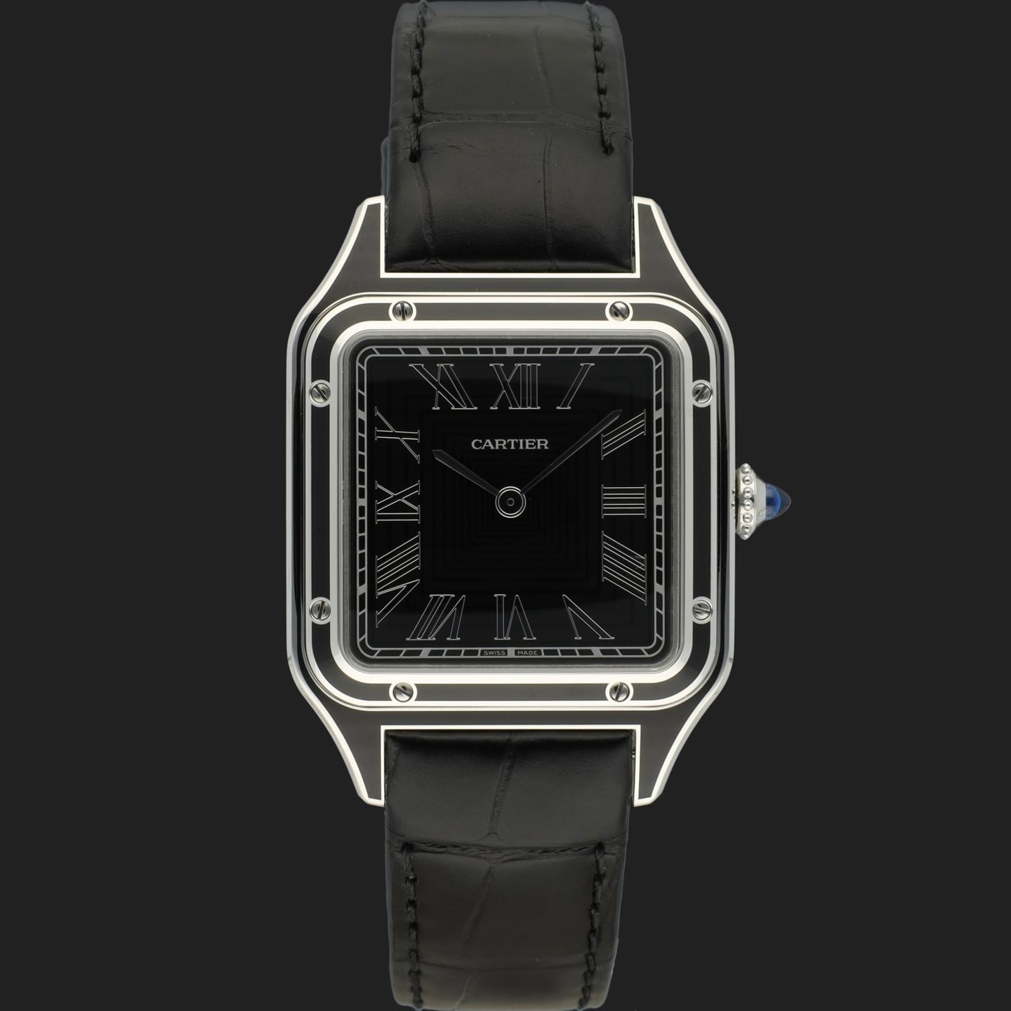 Cartier Santos Dumont WSSA0046 (2024) - Black dial 44 mm Steel case (3/8)