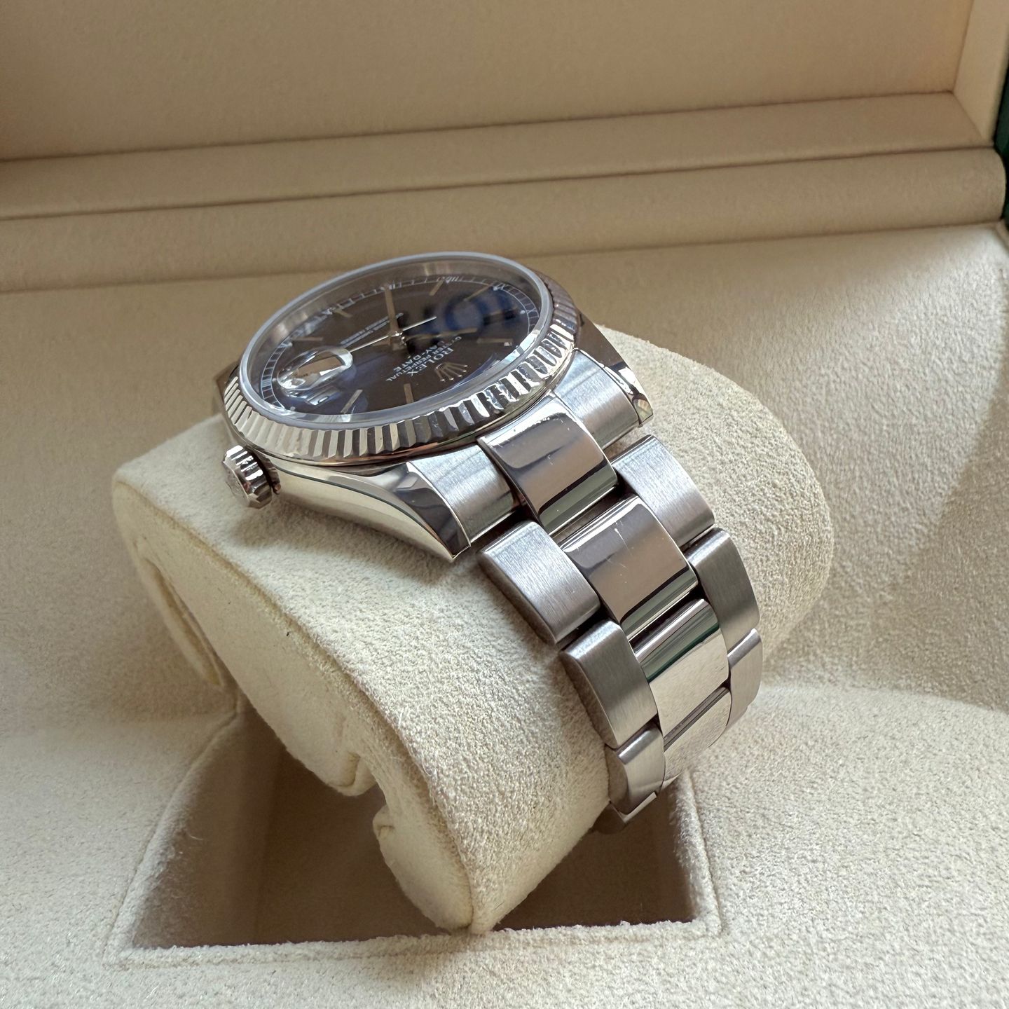 Rolex Day-Date 36 118239 (2002) - Blue dial 43 mm White Gold case (16/28)