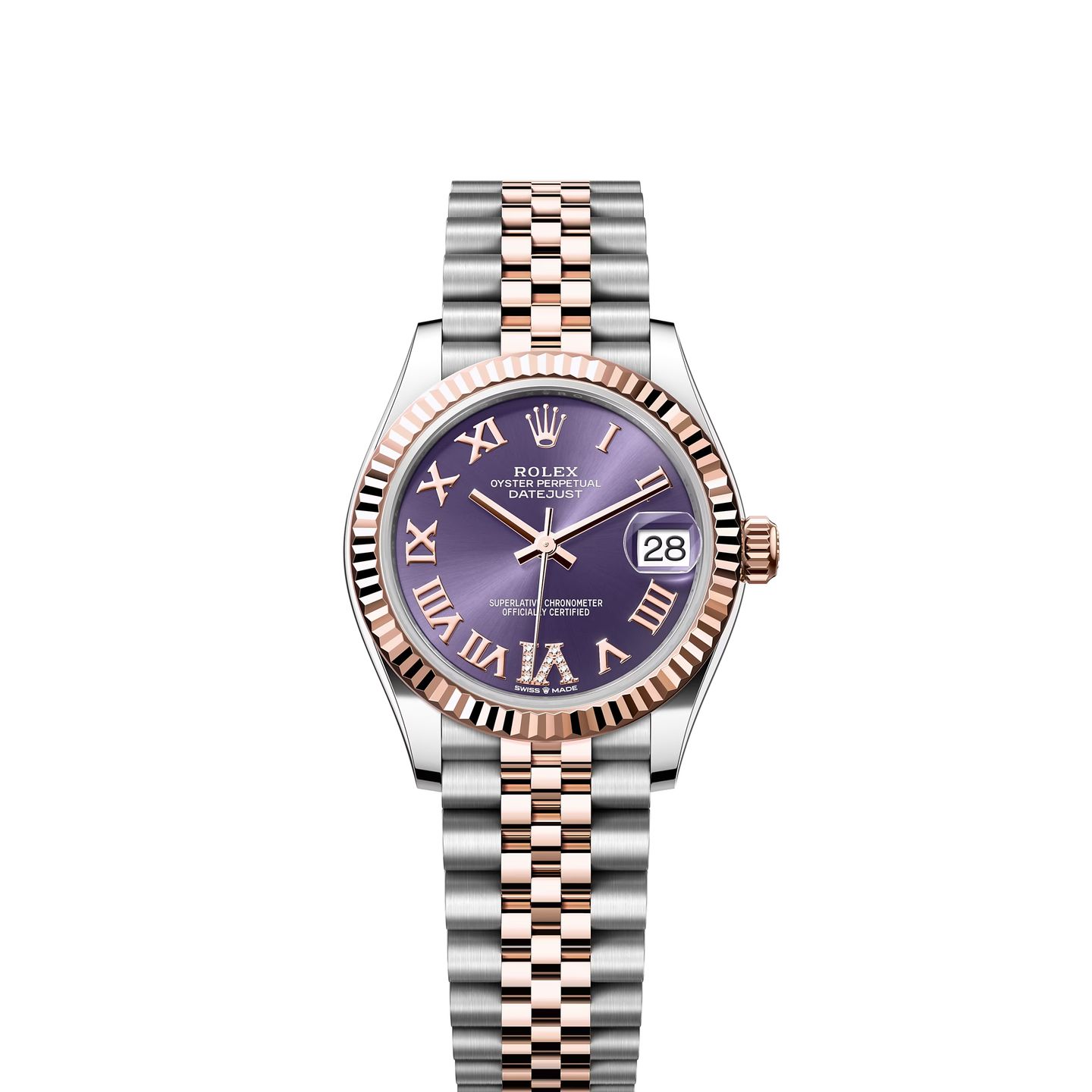 Rolex Datejust 31 278271 (2024) - Purple dial 31 mm Steel case (1/8)