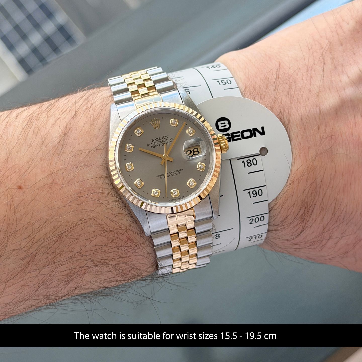 Rolex Datejust 36 16233 (1996) - 36 mm Gold/Steel case (2/8)