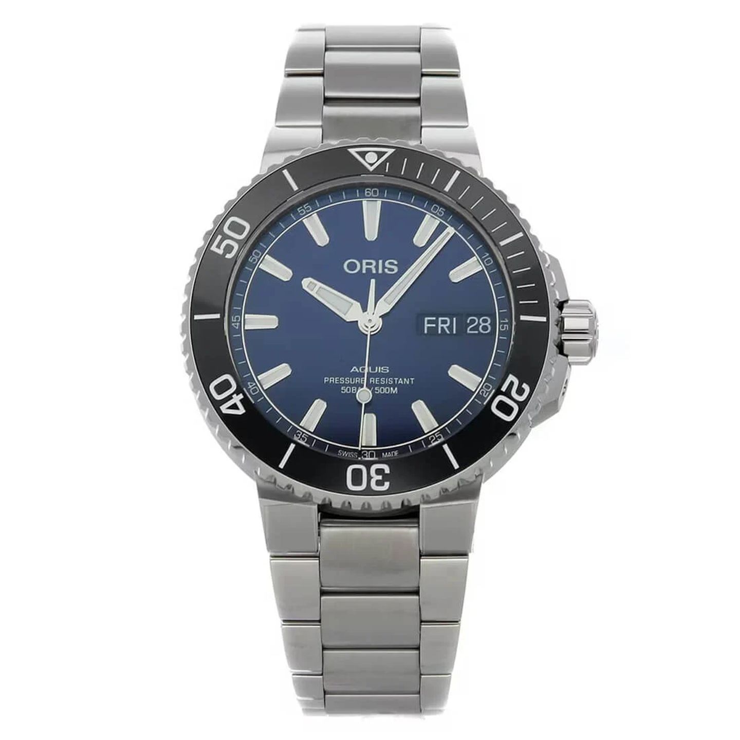 Oris Aquis 01 752 7733 4135-07 8 24 05PEB (2023) - Blauw wijzerplaat 46mm Staal (3/3)