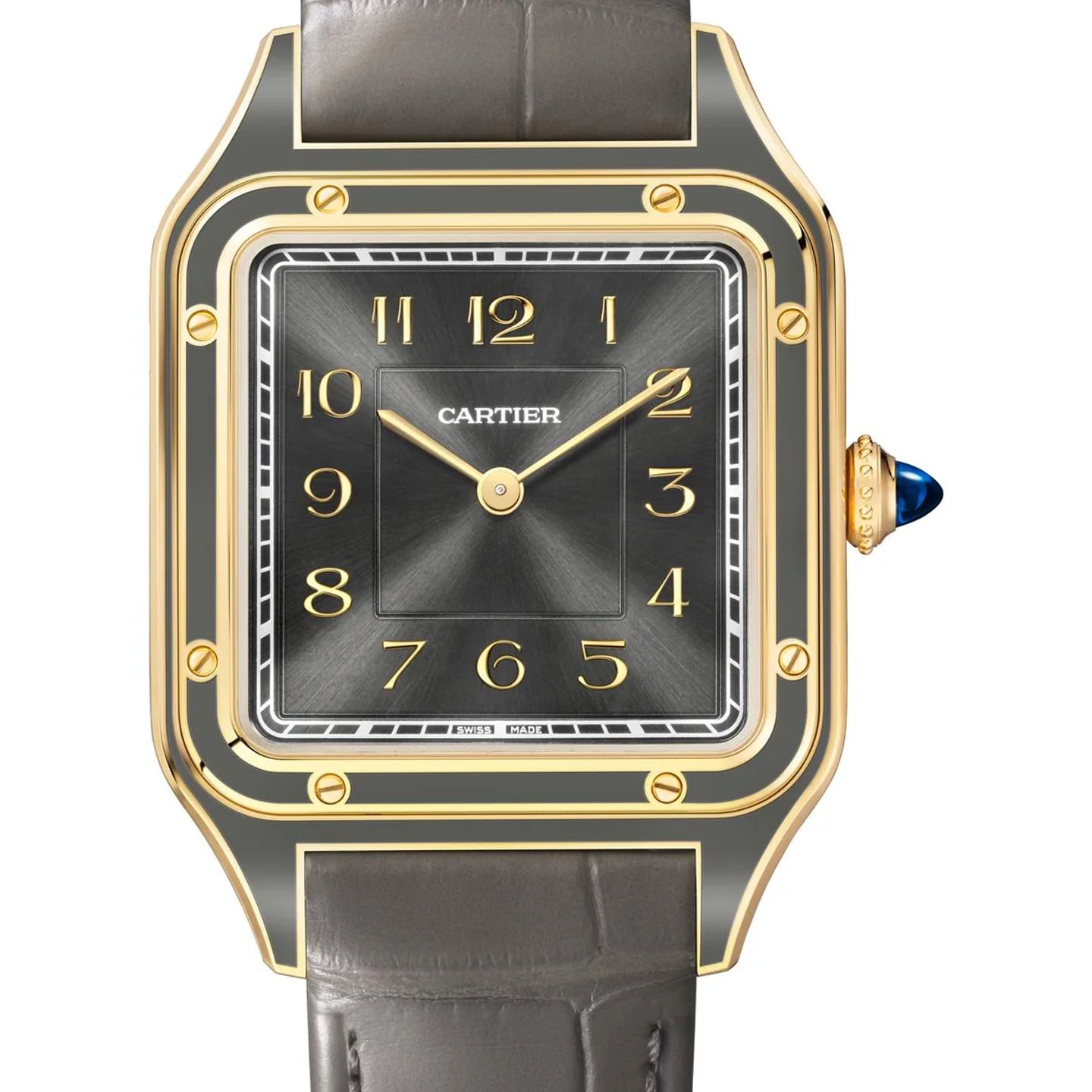 Cartier Santos Dumont WGSA0097 (2026) - Grijs wijzerplaat 31mm Geelgoud (1/1)