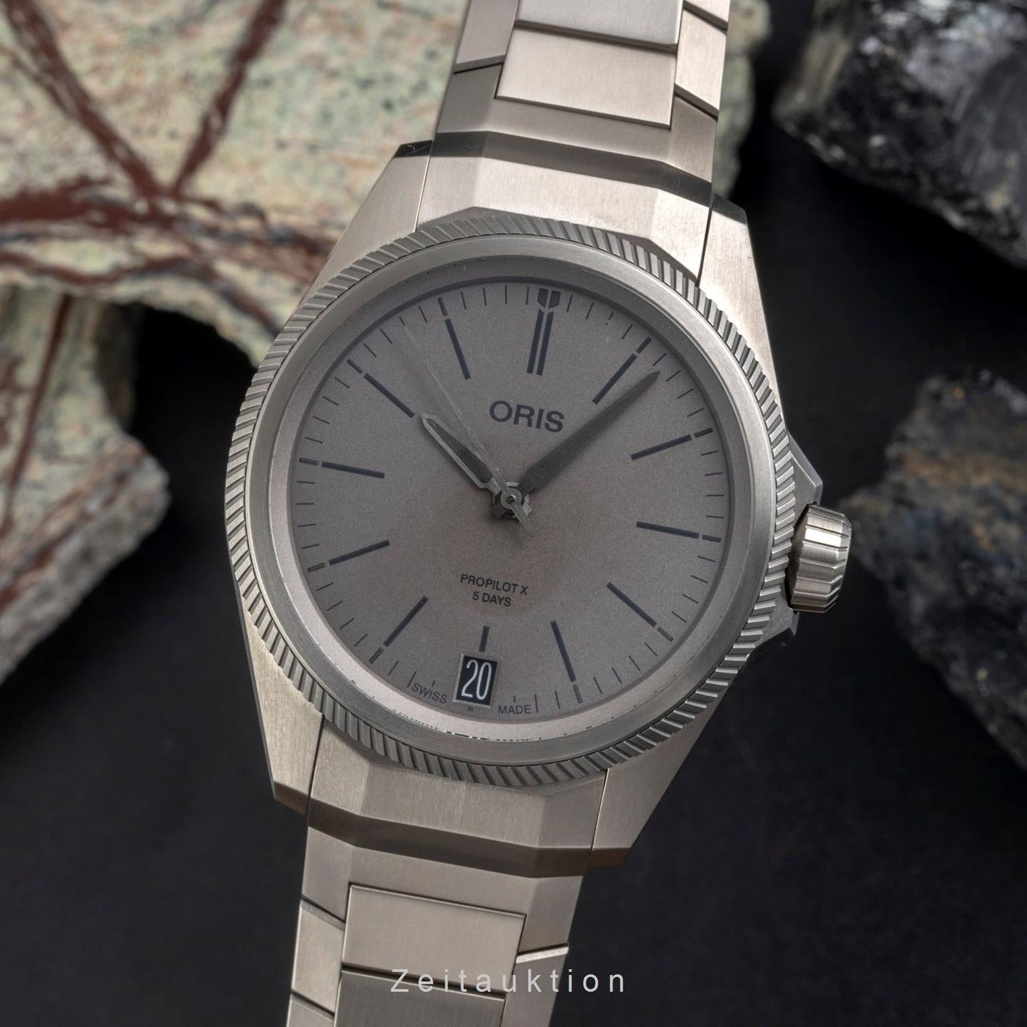 Oris Big Crown ProPilot 01 400 7778 7153-07 7 20 01TLC (Unknown (random serial)) - Grey dial 39 mm Titanium case (1/8)