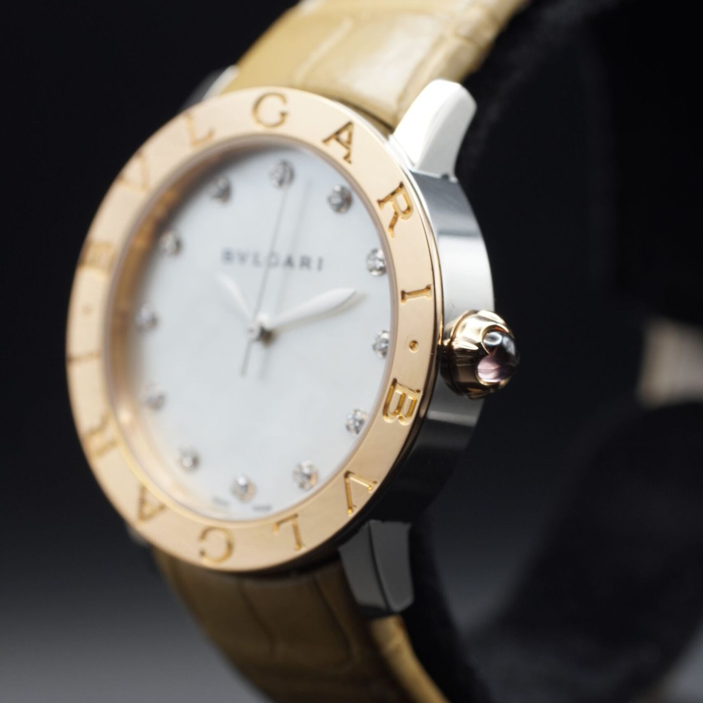 Bulgari Bulgari BBLP33SG (2013) - Pearl dial 33 mm Gold/Steel case (3/8)