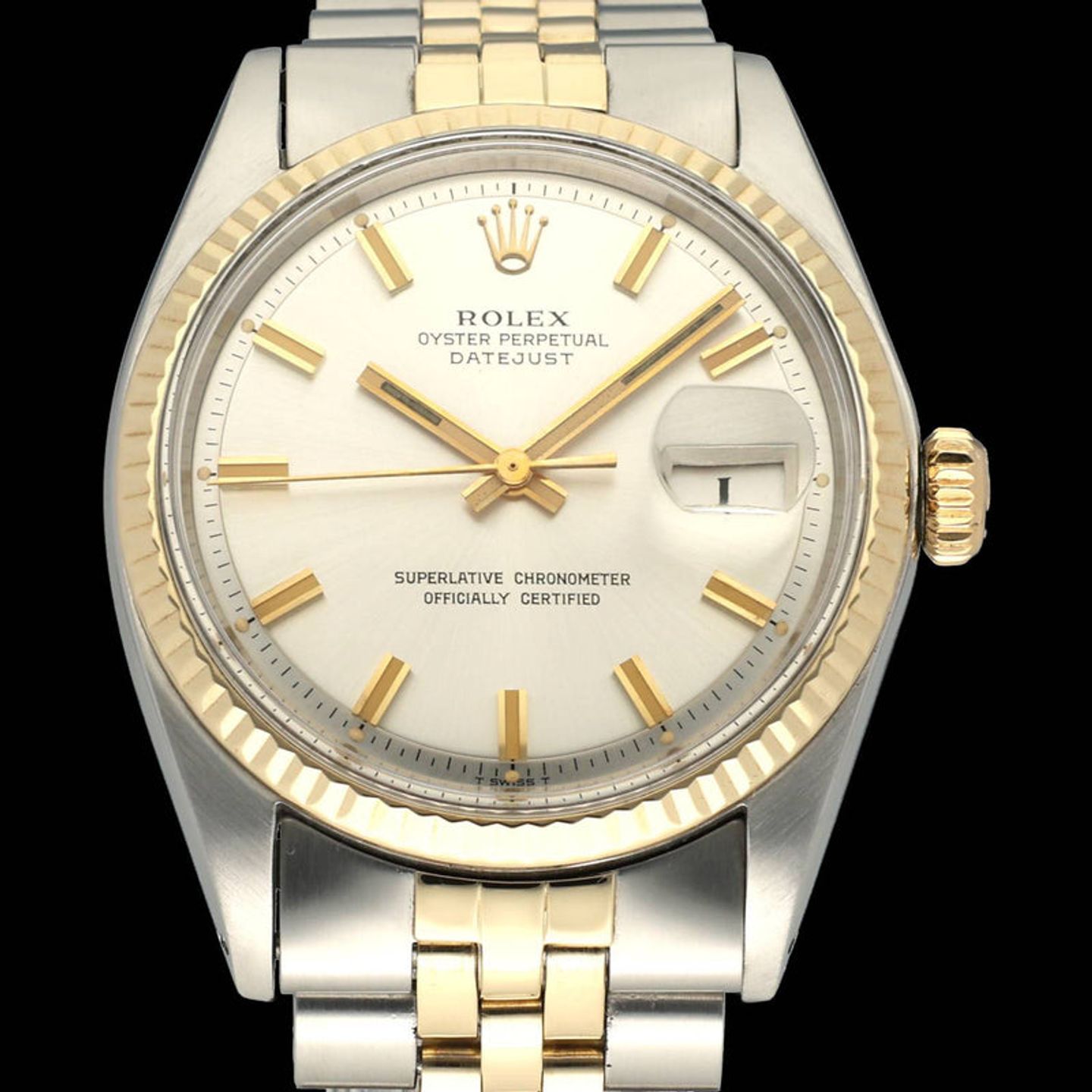 Rolex Datejust 1601 (1970) - Silver dial 36 mm Gold/Steel case (1/7)