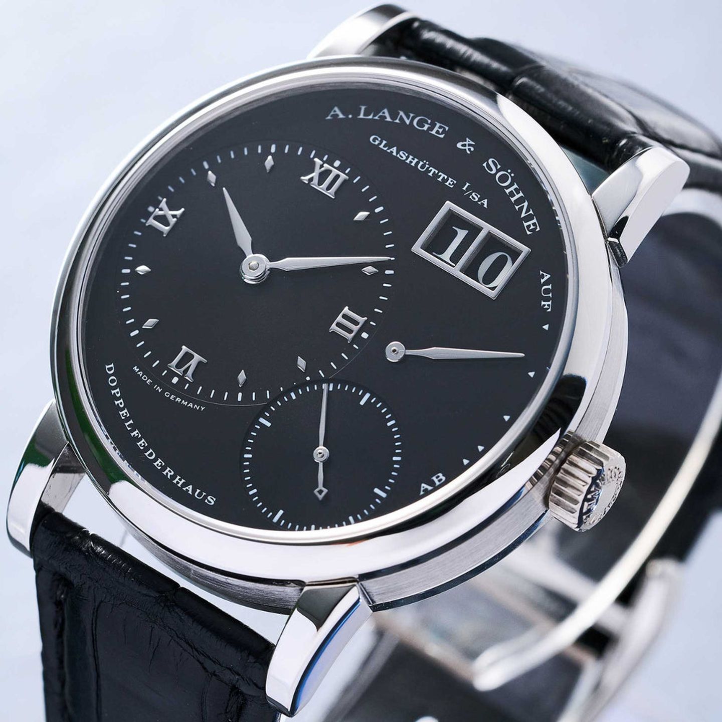 A. Lange & Söhne Little Lange 1 111.035 (2000) - Black dial 36 mm Platinum case (2/8)