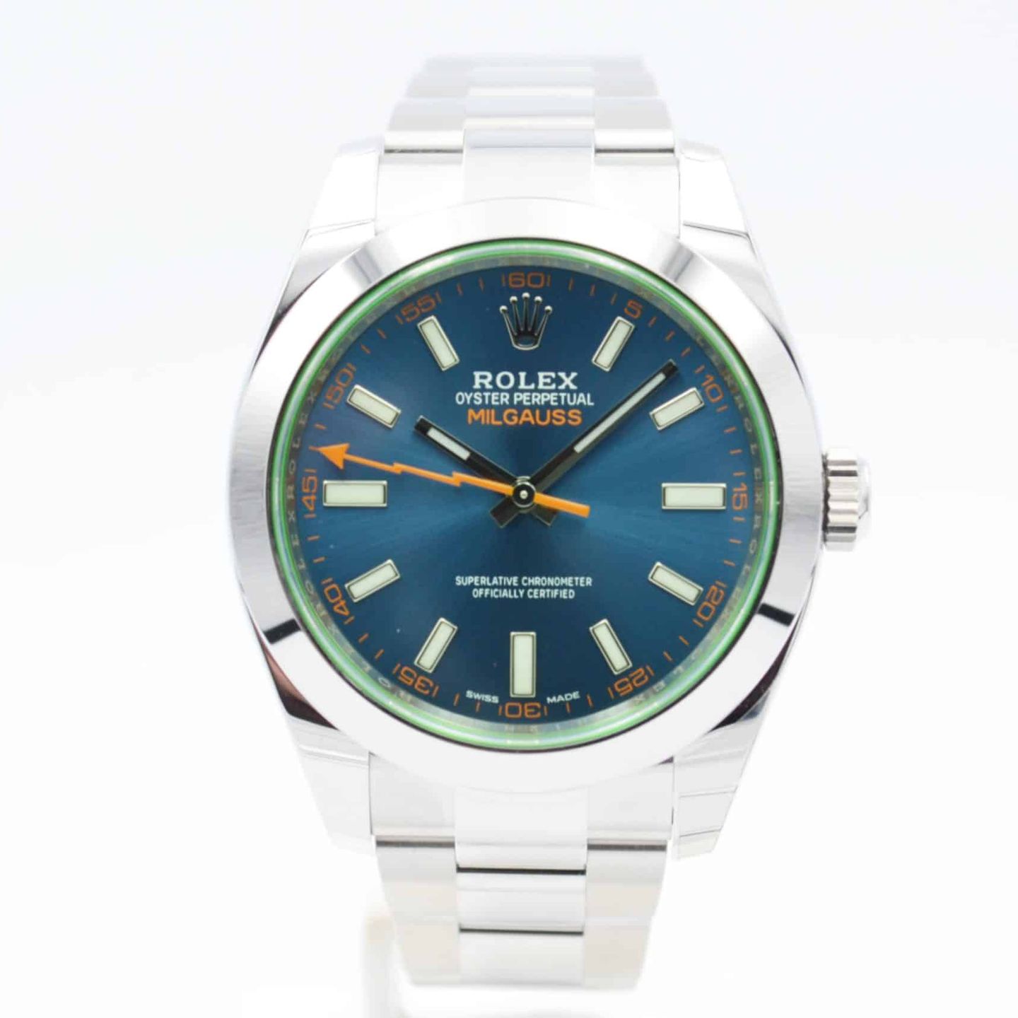 Rolex Milgauss 116400GV (2021) - Blauw wijzerplaat 40mm Staal (1/7)