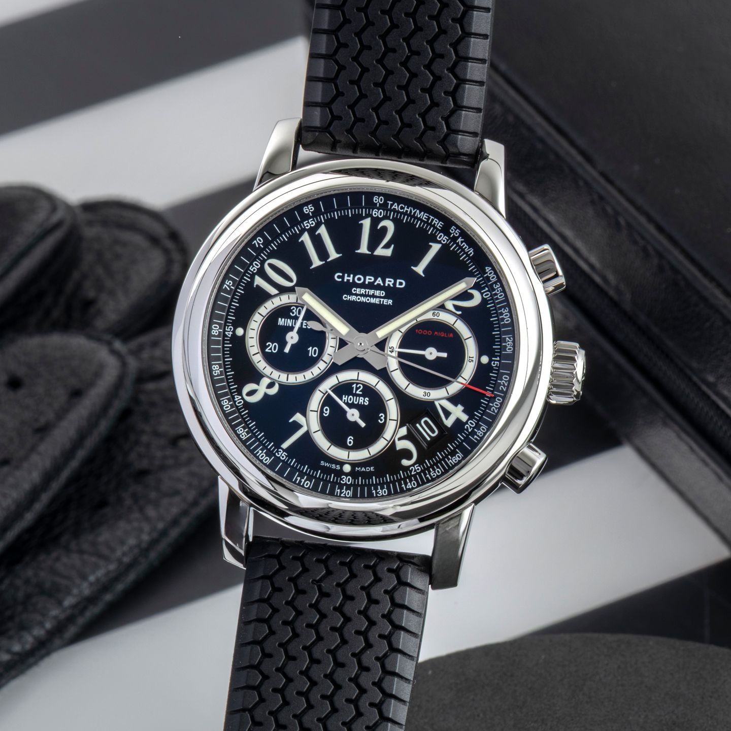 Chopard Mille Miglia 8511 (2009) - Grey dial 42 mm Steel case (3/8)