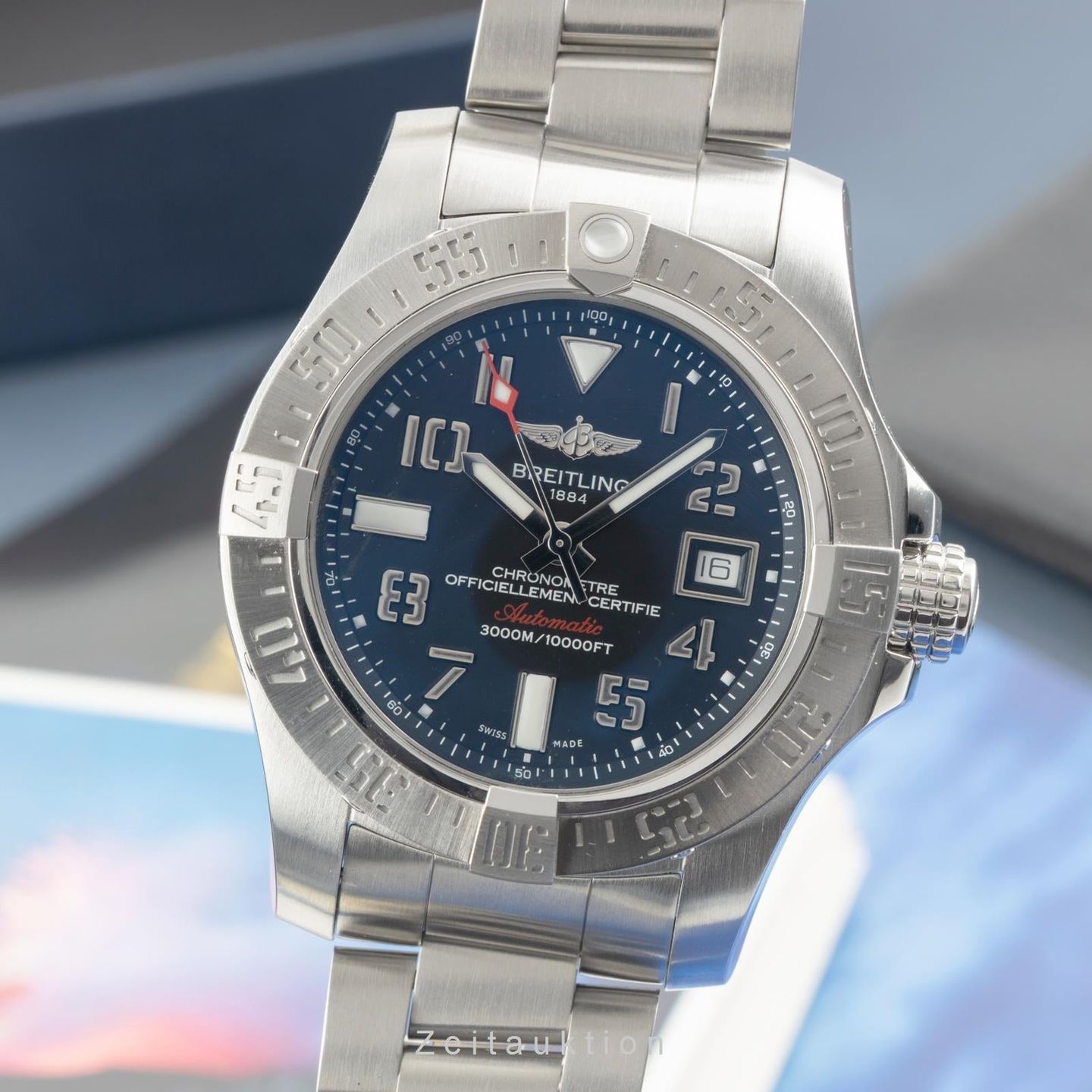 Breitling Avenger II Seawolf A17331101B2A1 (Unknown (random serial)) - Black dial 45 mm Steel case (1/8)