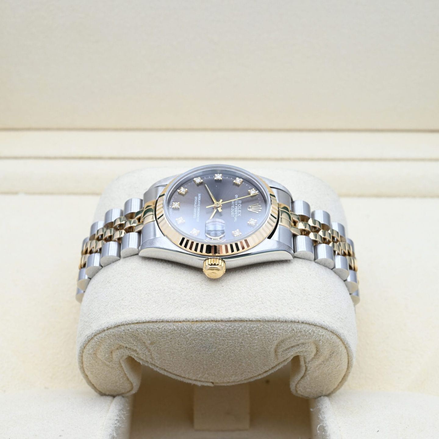 Rolex Datejust 31 68273 (1994) - Blue dial 31 mm Gold/Steel case (4/7)