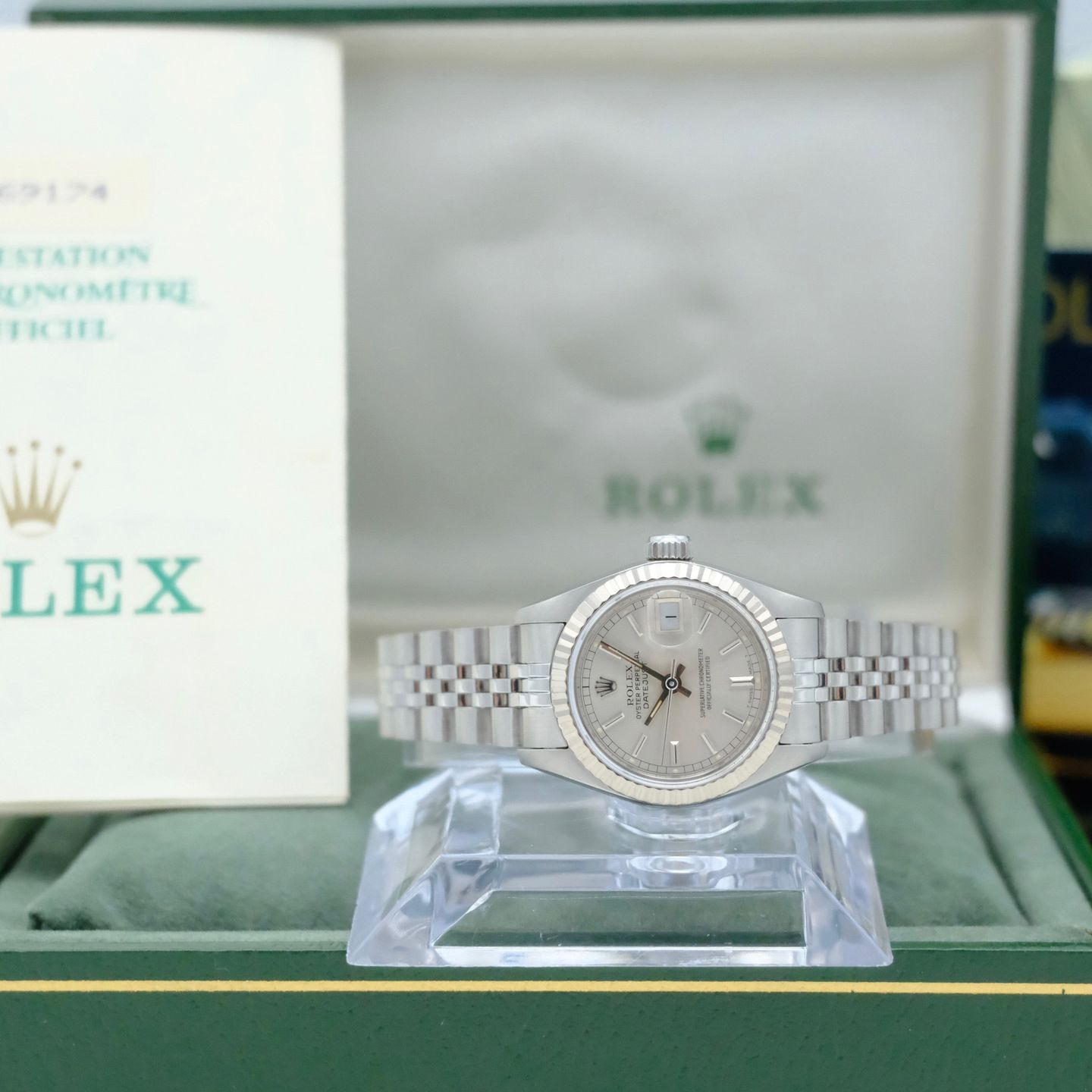 Rolex Lady-Datejust 69174 (1989) - Zilver wijzerplaat 26mm Staal (3/8)