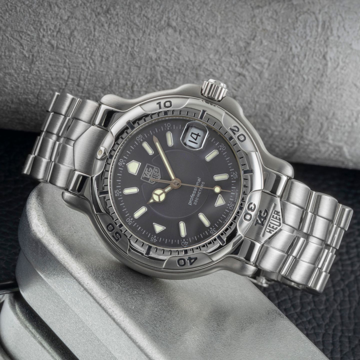 TAG Heuer 6000 WH1112 (1998) - Grijs wijzerplaat 39mm Staal (2/8)