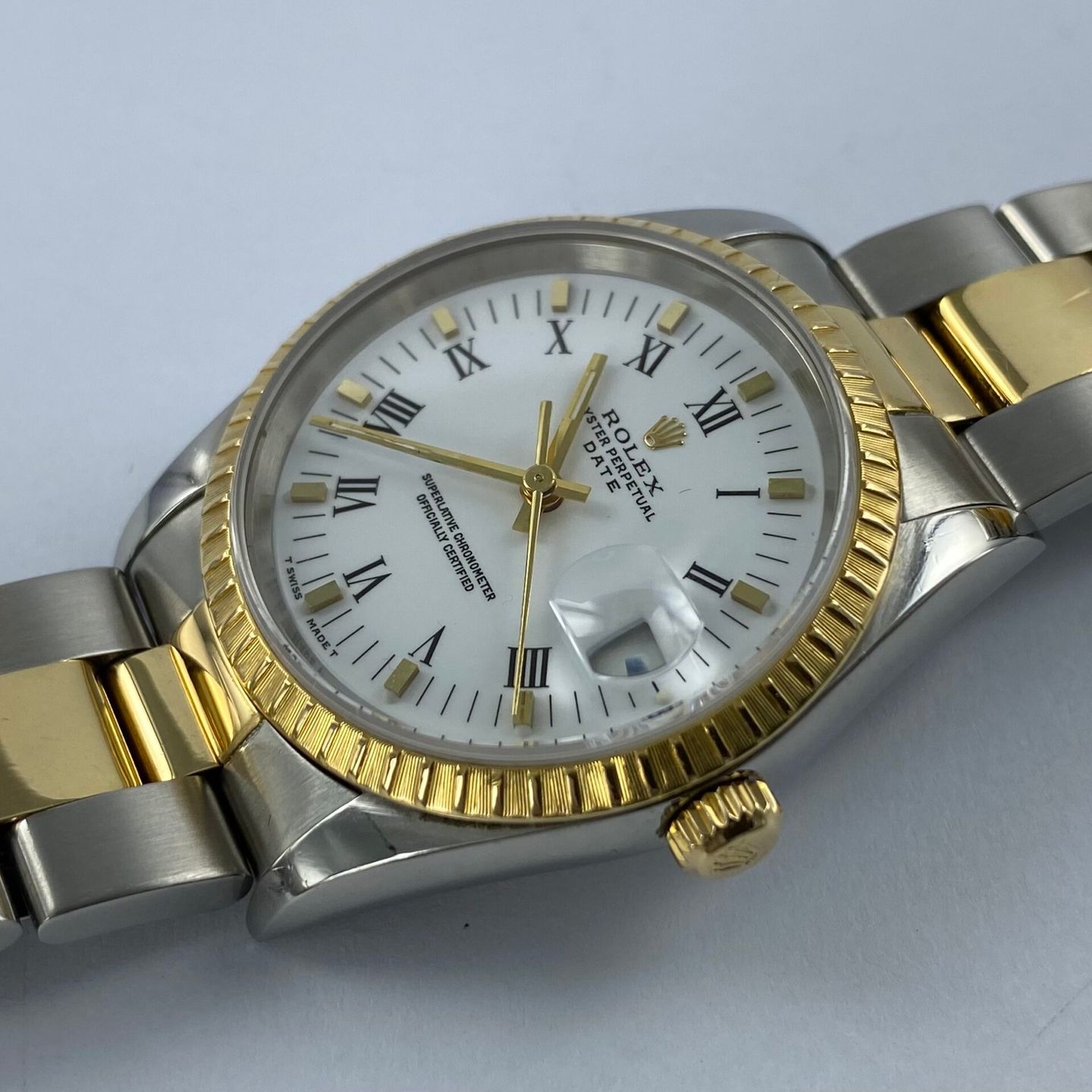 Rolex Oyster Perpetual Date 15223 (1995) - 34mm Goud/Staal (4/6)