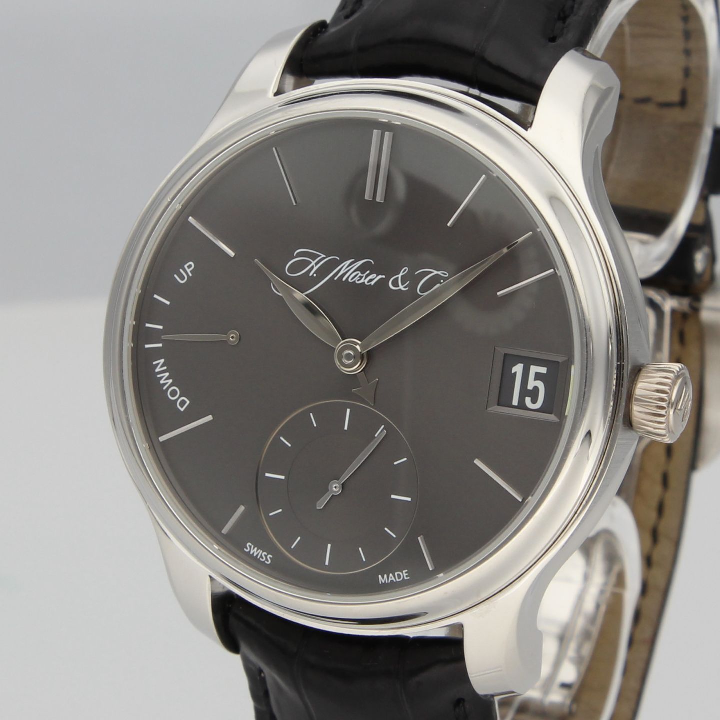 H. Moser & Cie. Unknown 341.501-006 (2010) - Grijs wijzerplaat 41mm Platina (3/8)