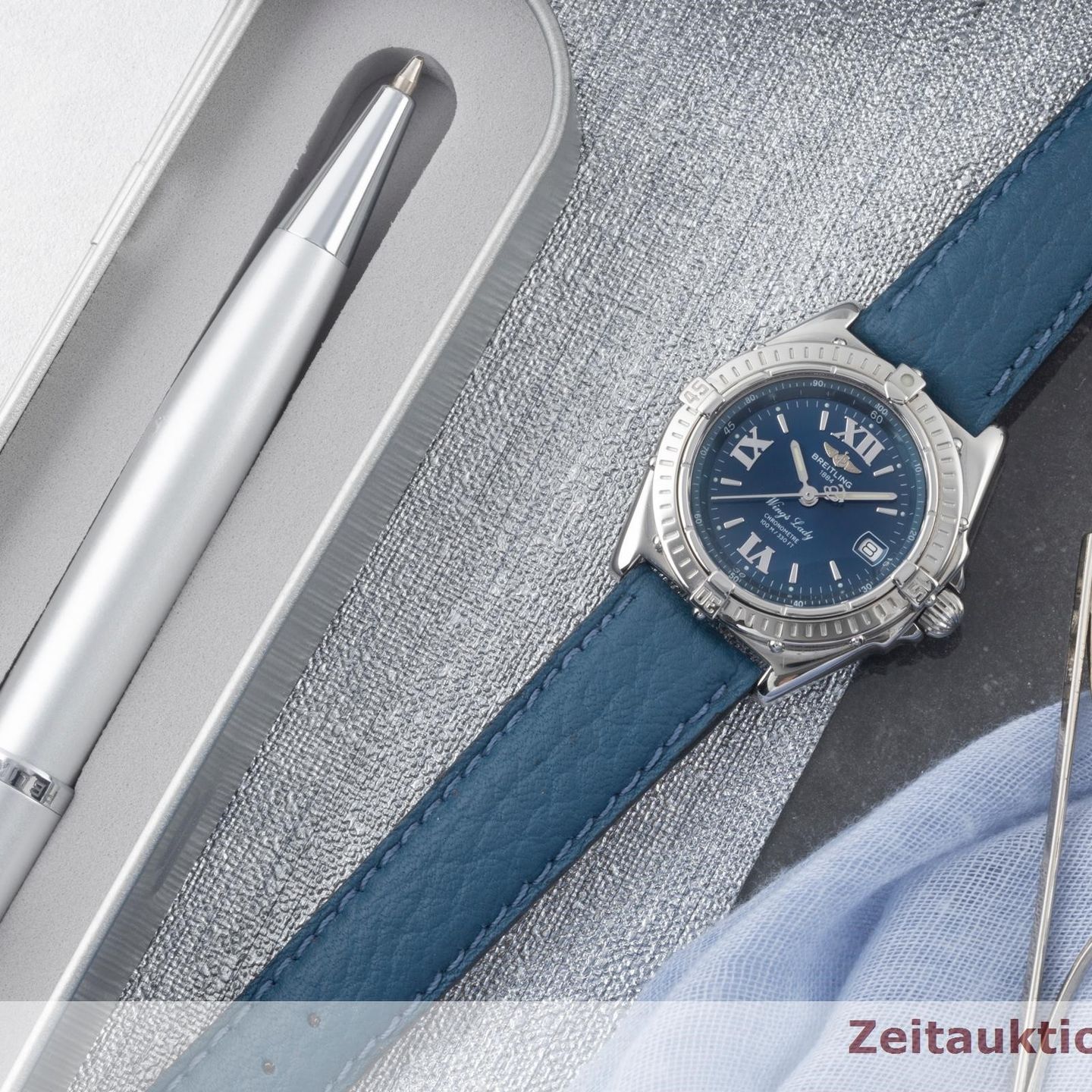 Breitling Wings Lady A67350 (2001) - Blauw wijzerplaat 31mm Staal (1/8)