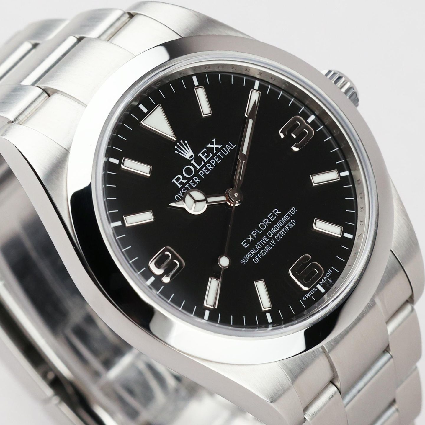 Rolex Explorer 214270 (2011) - Black dial 39 mm Steel case (3/8)