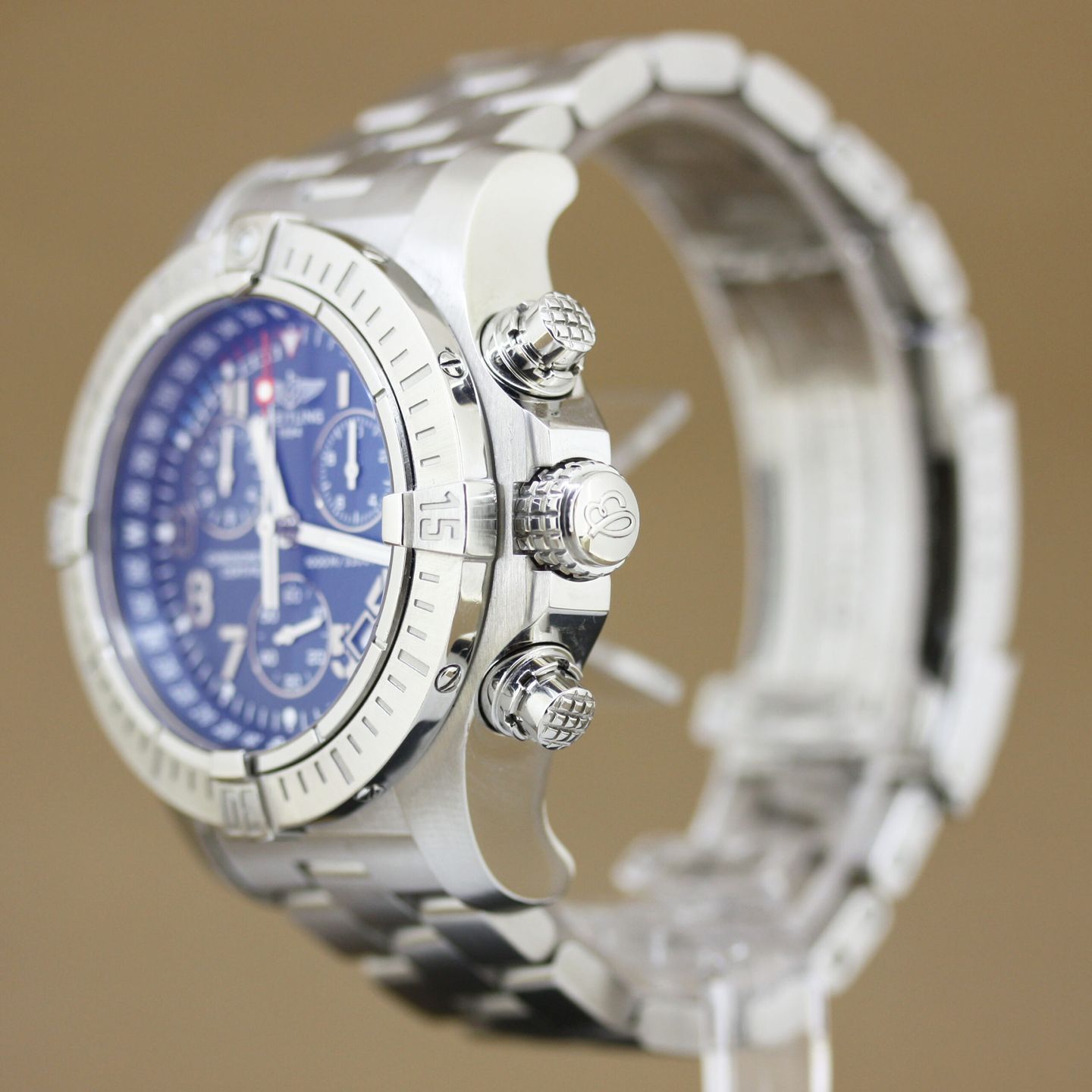 Breitling Avenger Seawolf A73390 (2011) - Blue dial 45 mm Steel case (5/8)