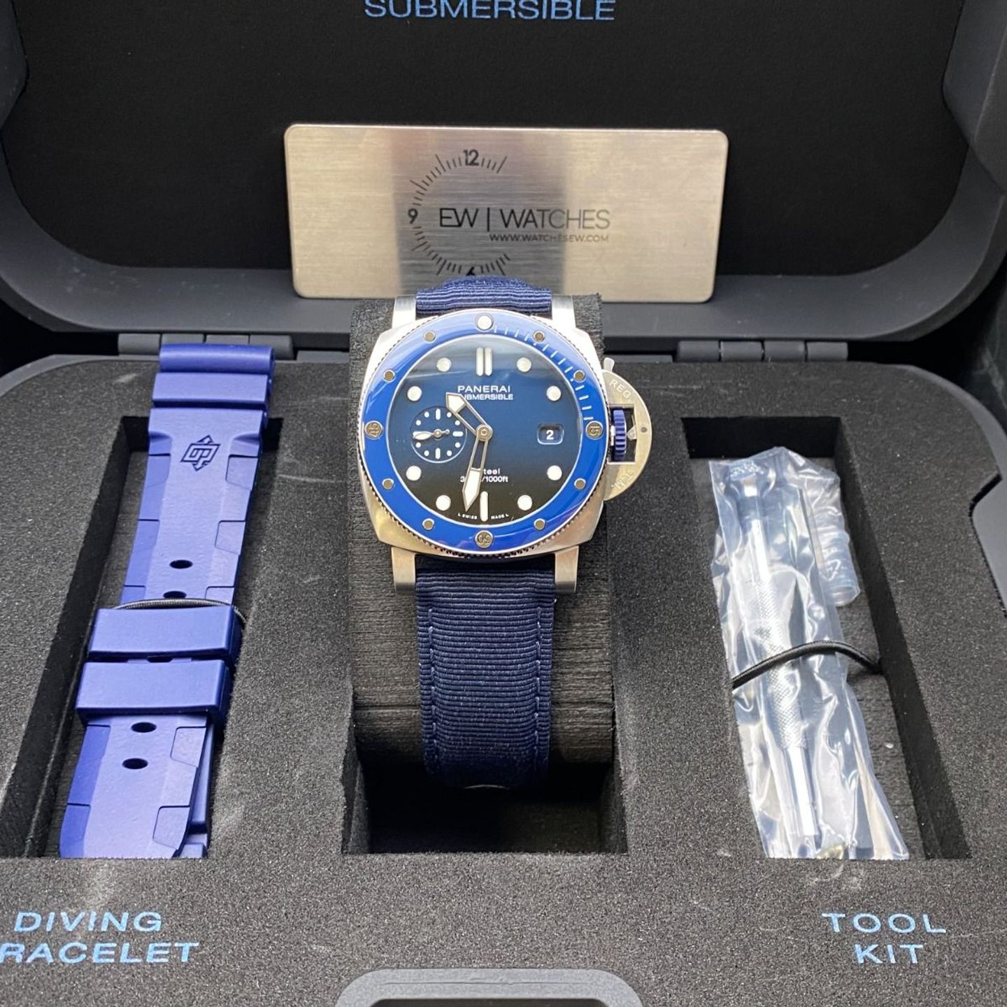 Panerai Luminor Submersible PAM01289 (2022) - Blauw wijzerplaat 44mm Staal (5/8)