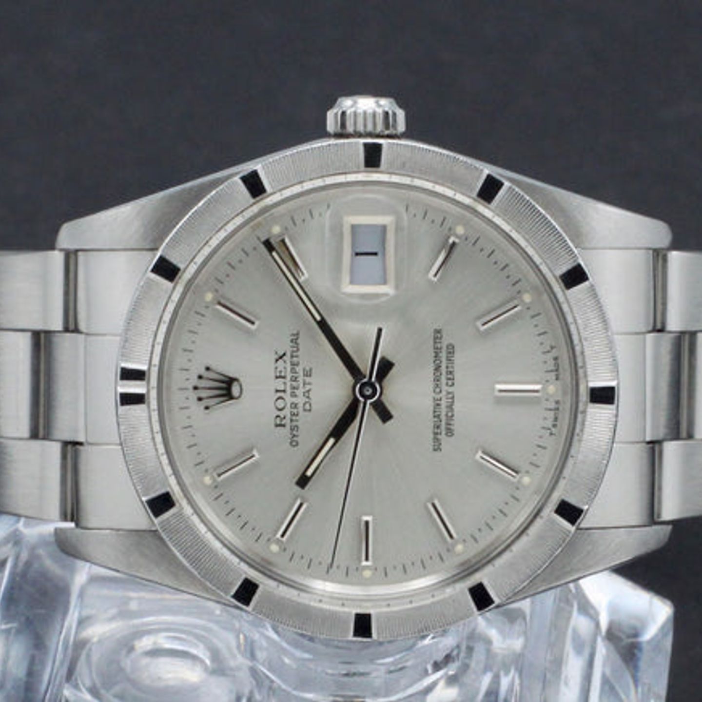 Rolex Oyster Perpetual Date 15010 (1989) - Silver dial 34 mm Steel case (8/8)