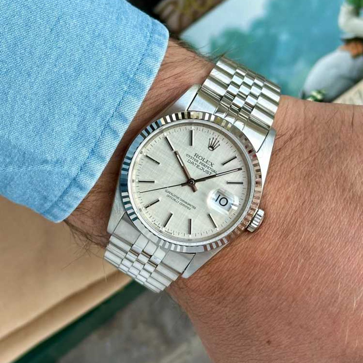 Rolex Datejust 36 16234 (1988) - Zilver wijzerplaat 36mm Staal (5/8)