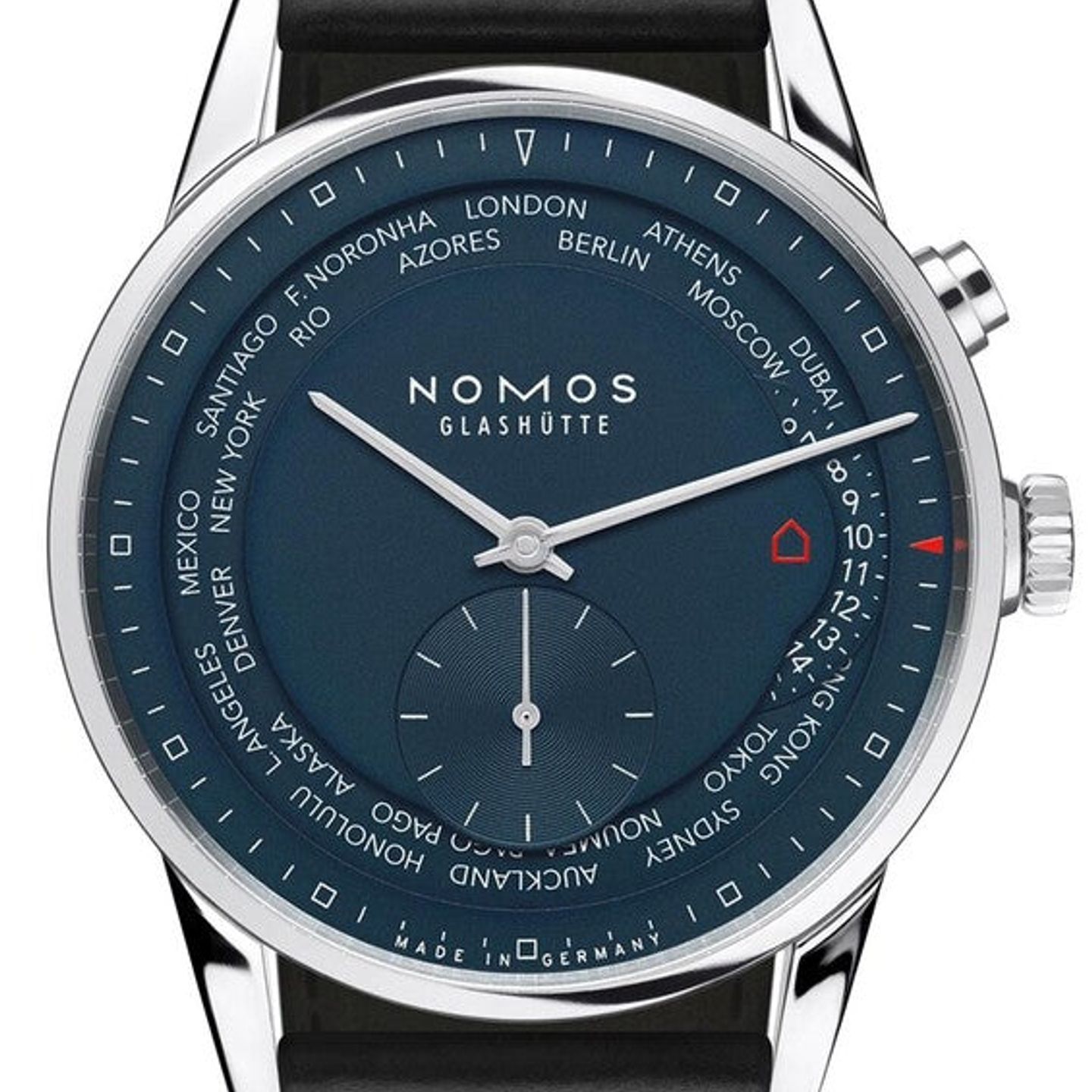 NOMOS Zürich Weltzeit 807 (2026) - Blauw wijzerplaat 40mm Staal (1/1)