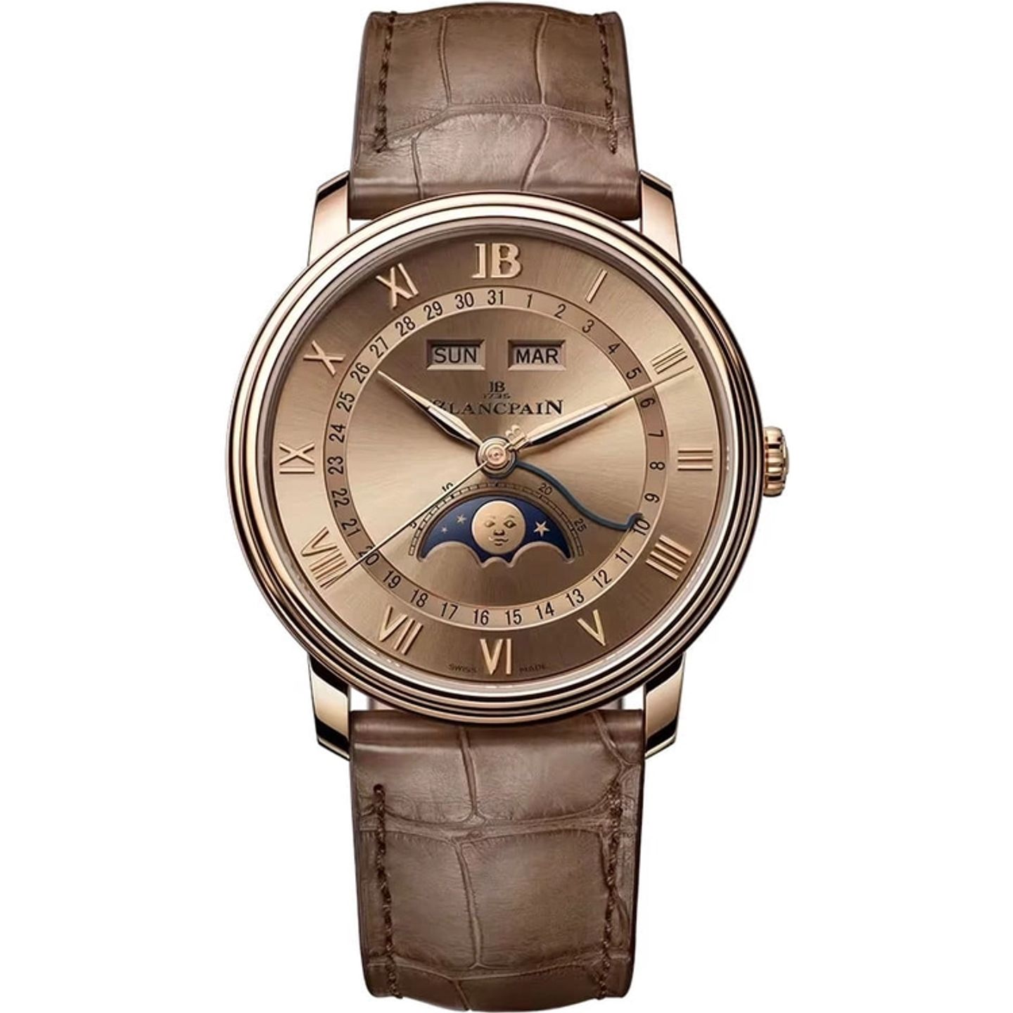 Blancpain Villeret 6654N-3646-55B (2026) - Brown dial 40 mm Rose Gold case (1/1)