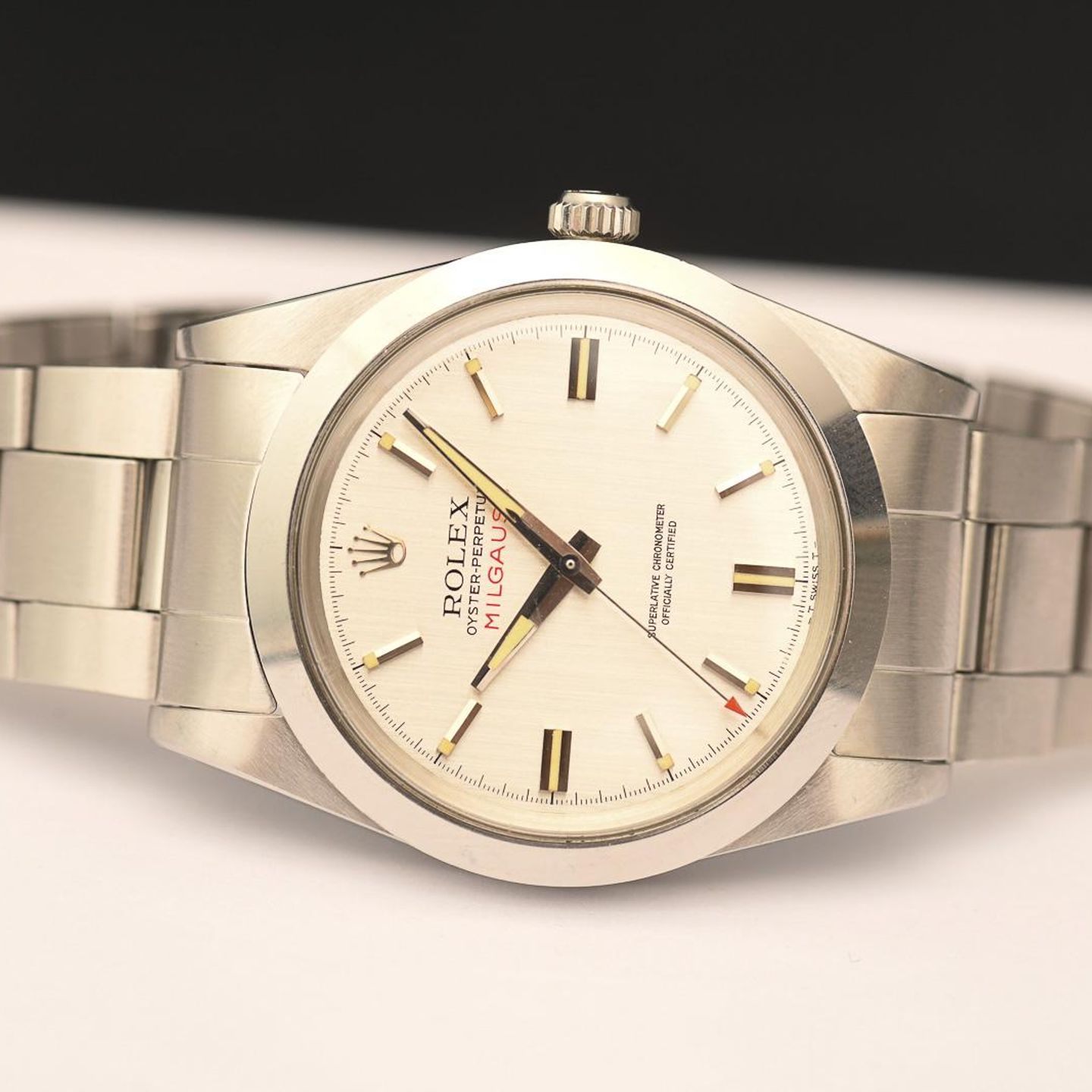 Rolex Milgauss 1019 (1969) - Silver dial 38 mm Steel case (5/8)