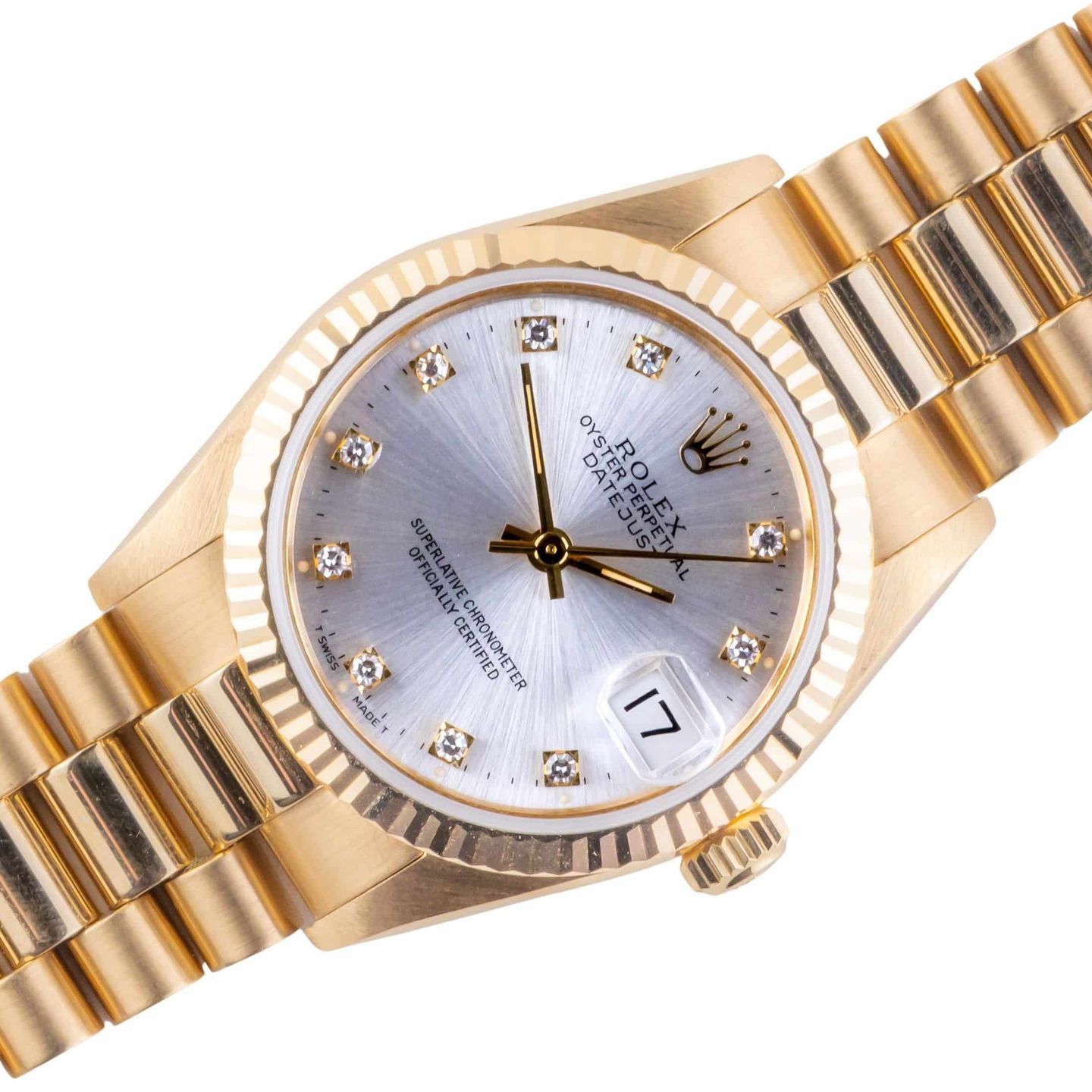 Rolex Datejust 31 68278 (1988) - Silver dial 31 mm Yellow Gold case (1/8)