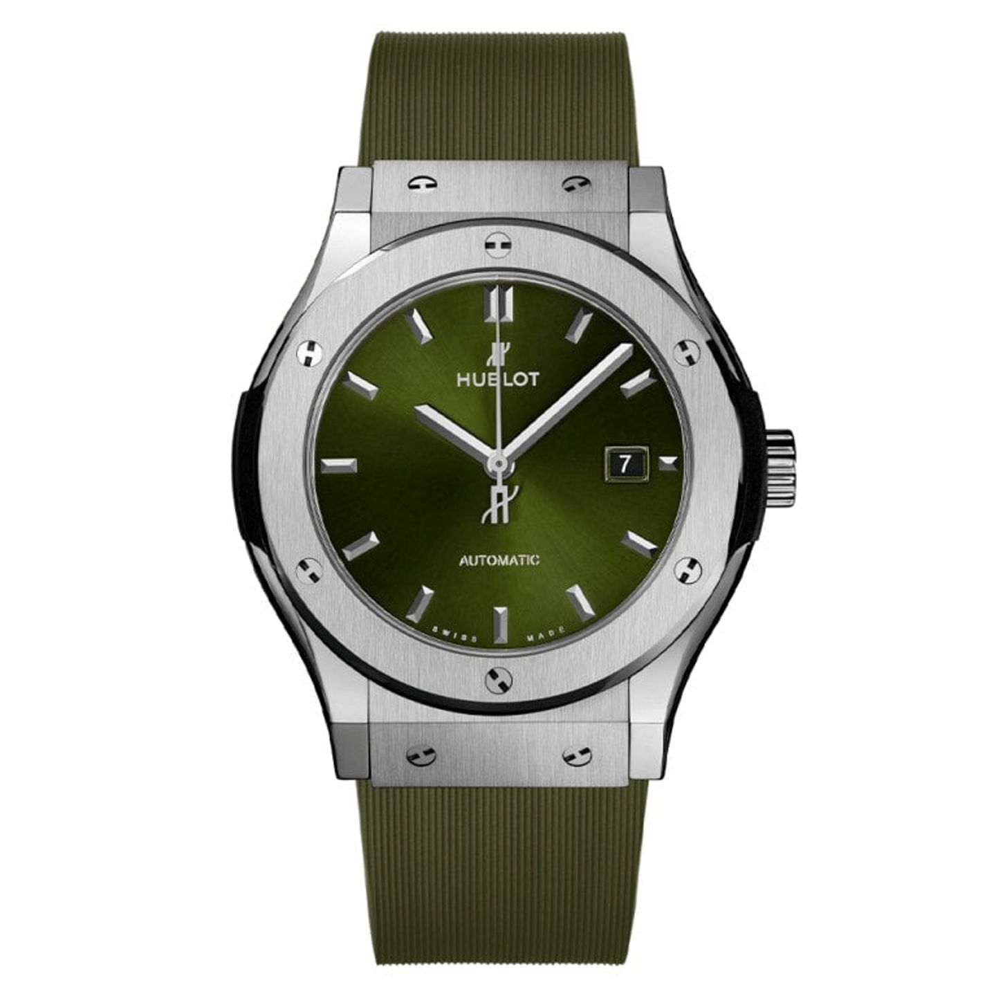 Hublot Classic Fusion 542.NX.8970.RX (2025) - Green dial 42 mm Titanium case (1/1)