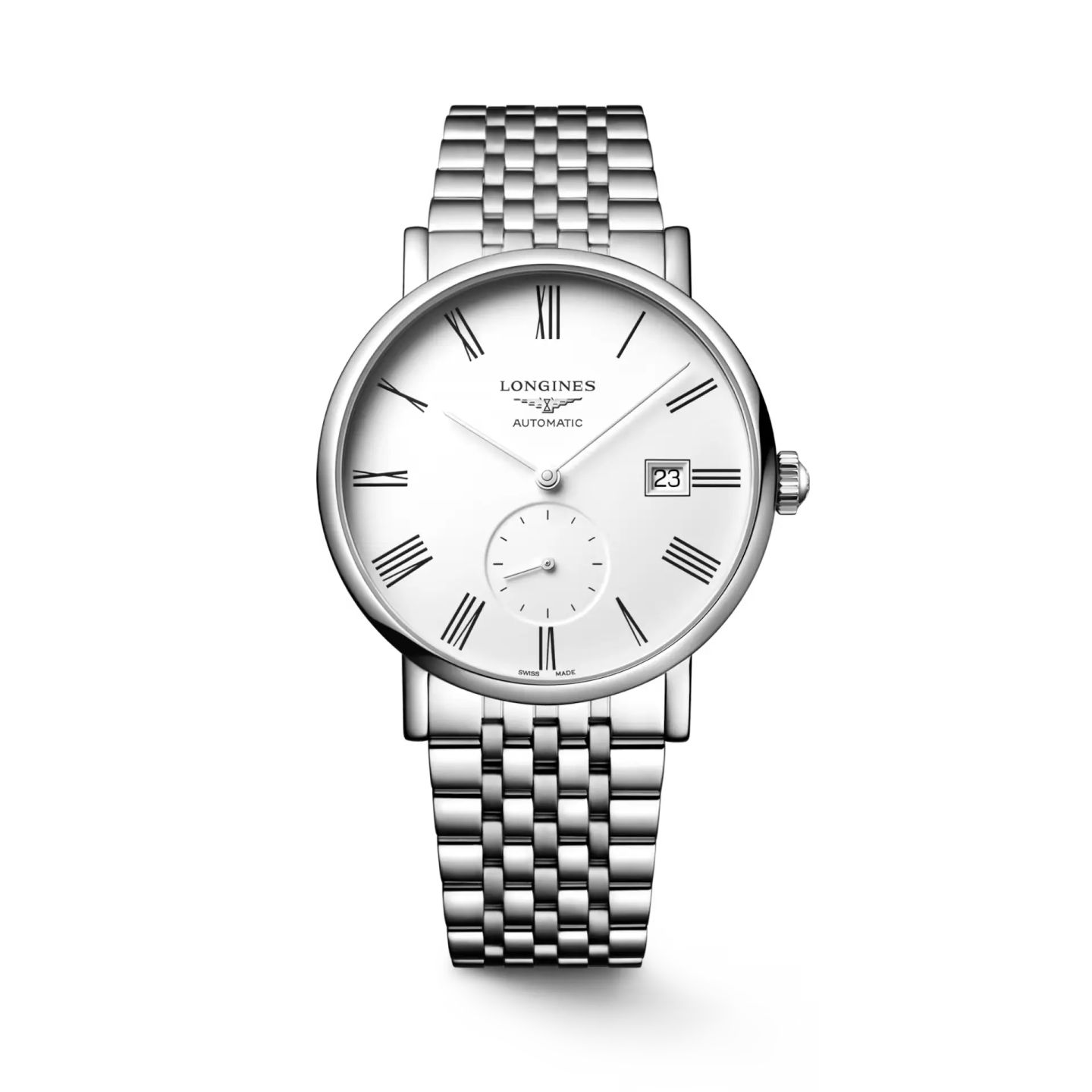 Longines Elegant L4.812.4.11.6 (2025) - Wit wijzerplaat 39mm Staal (1/1)