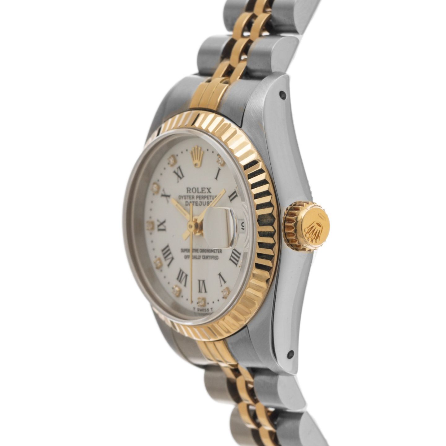 Rolex Lady-Datejust 69173 (1987) - White dial 26 mm Gold/Steel case (4/8)