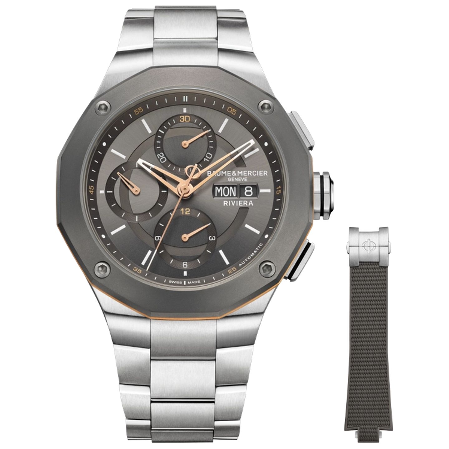 Baume & Mercier Riviera M0A10750 (2026) - Grey dial 43 mm Steel case (1/1)