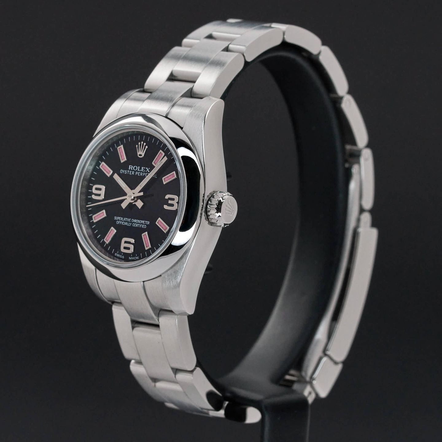 Rolex Oyster Perpetual 26 176200 (2014) - Black dial 26 mm Steel case (4/8)