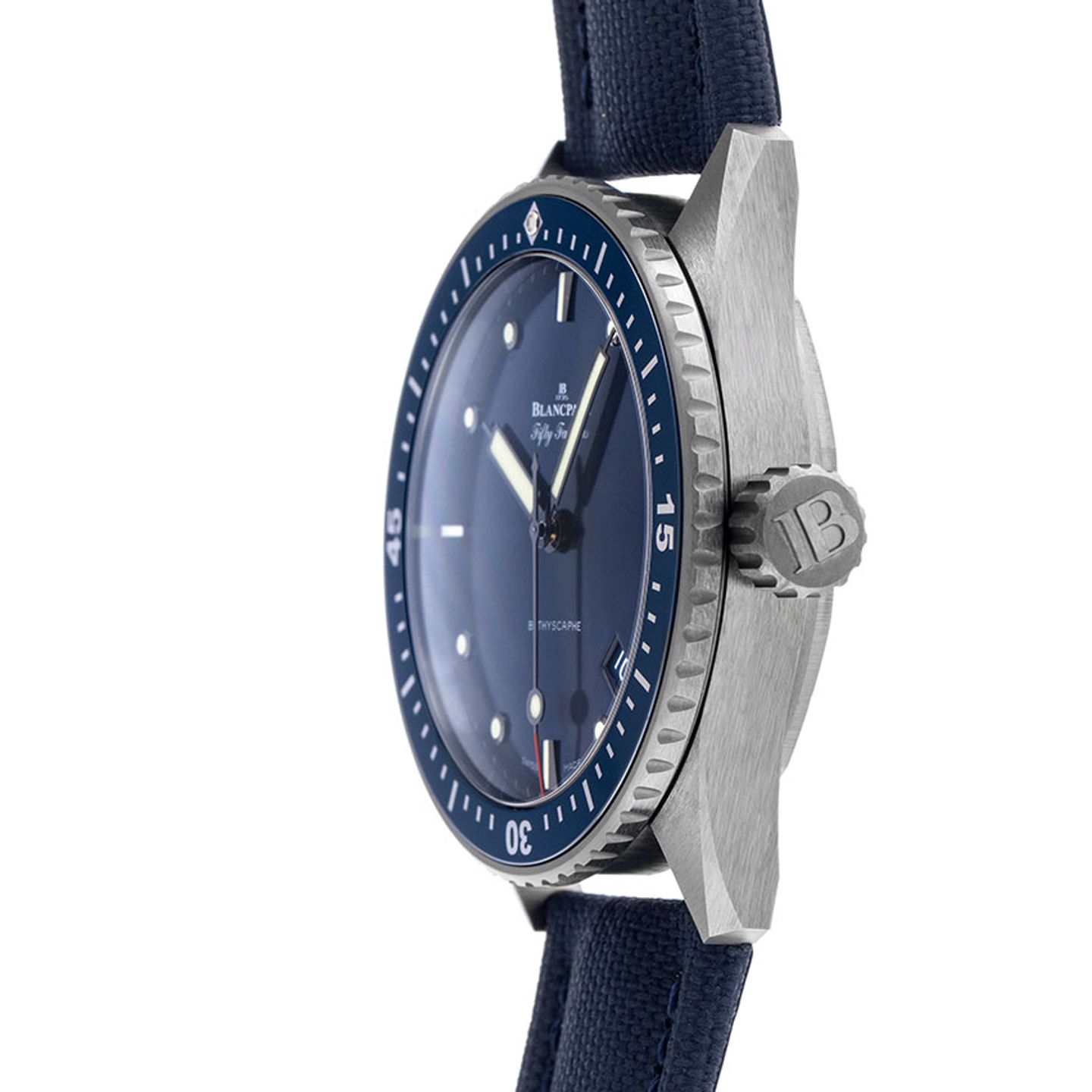 Blancpain Fifty Fathoms Bathyscaphe 5000-0240-O52A (2023) - Blue dial 44 mm Ceramic case (3/6)