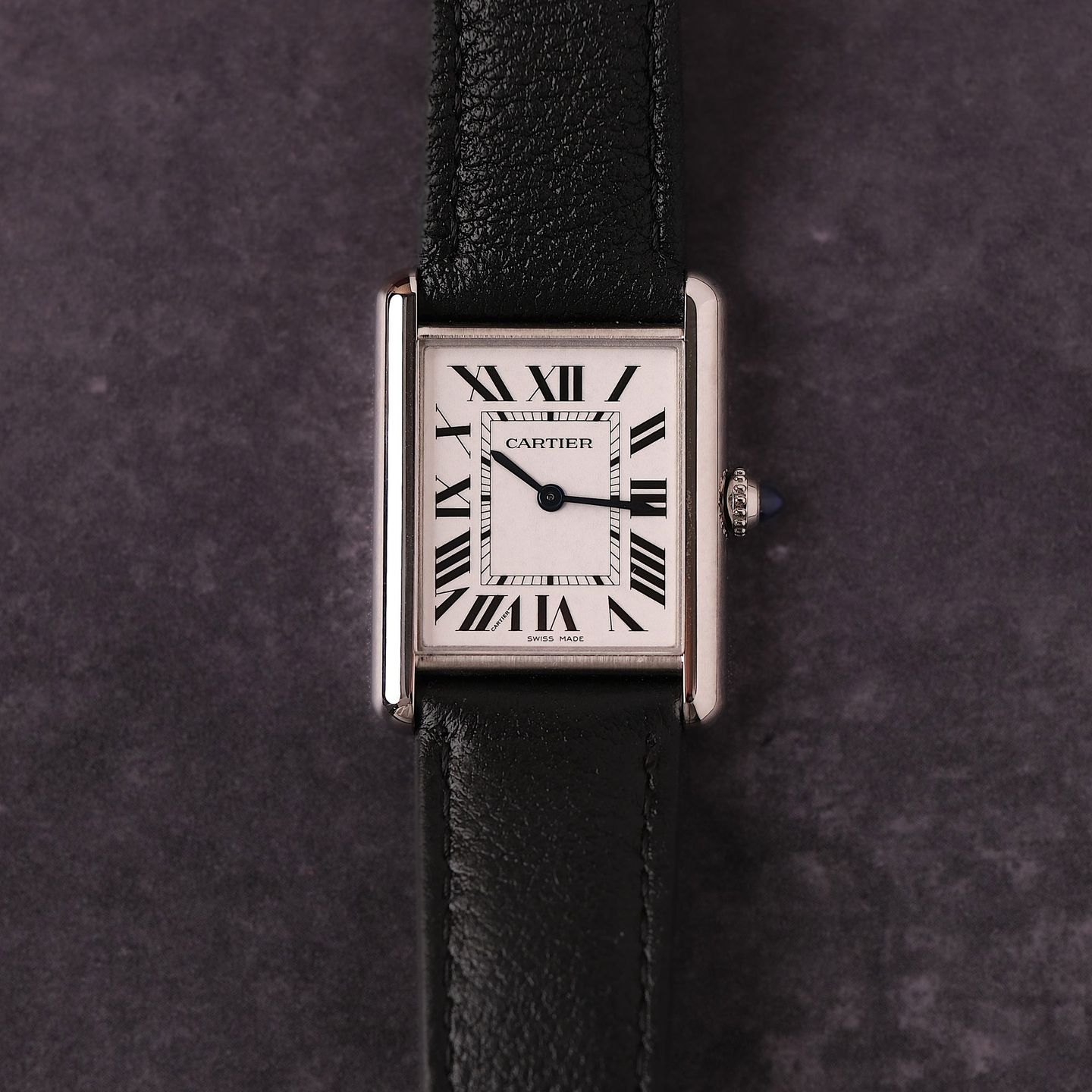 Cartier Tank WSTA0109 (Unknown (random serial)) - Silver dial 26 mm Steel case (5/8)