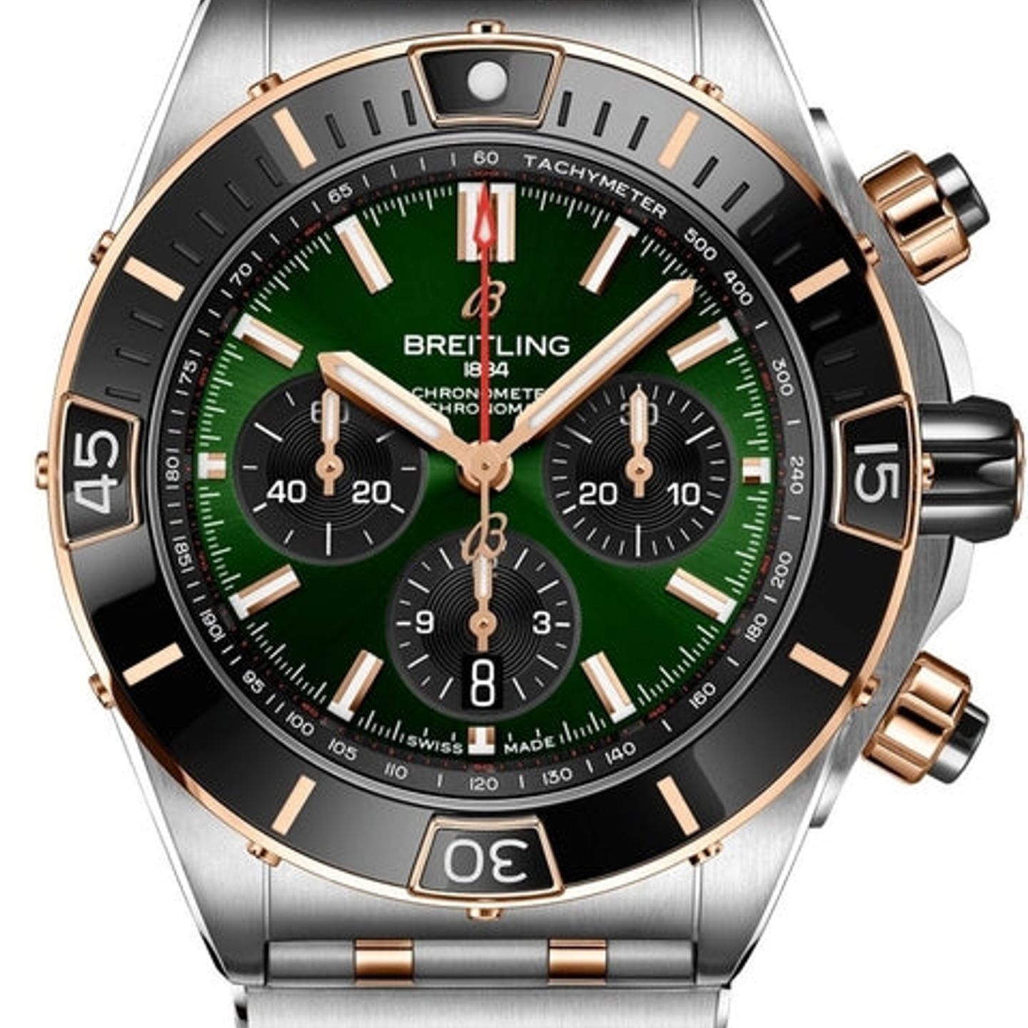 Breitling Chronomat UB0136251L1U1 (2025) - Groen wijzerplaat 44mm Goud/Staal (1/1)