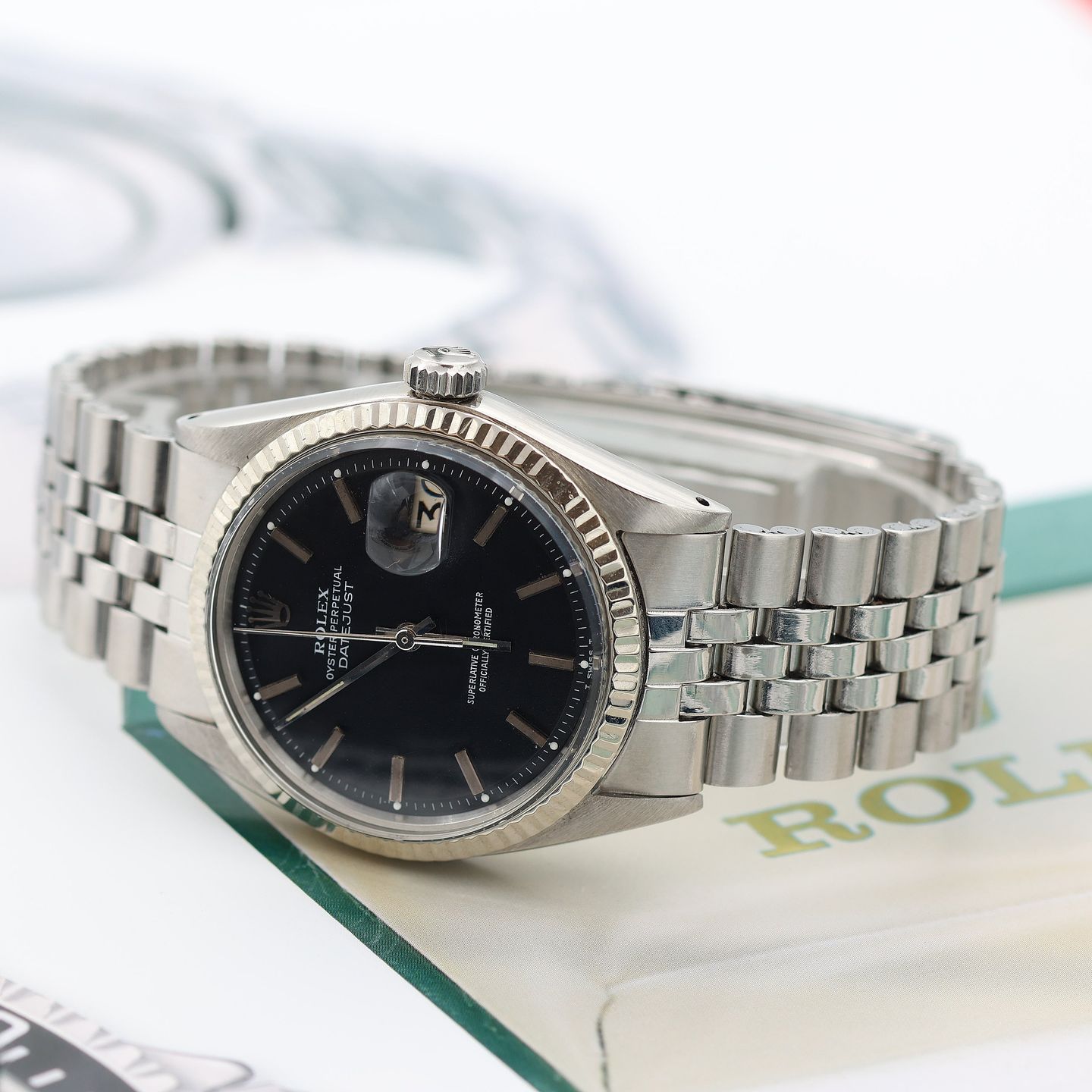 Rolex Datejust 1601 (Onbekend (willekeurig serienummer)) - Zwart wijzerplaat 36mm Staal (7/8)
