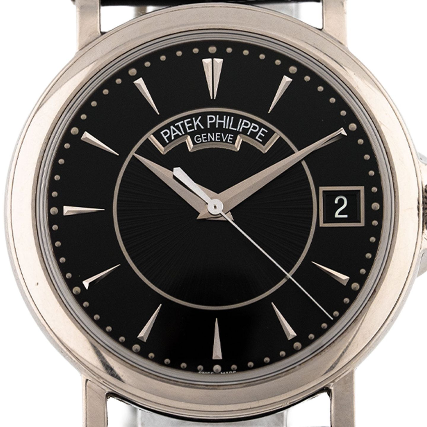 Patek Philippe Calatrava 5153G-001 (2013) - Black dial 38 mm White Gold case (2/7)