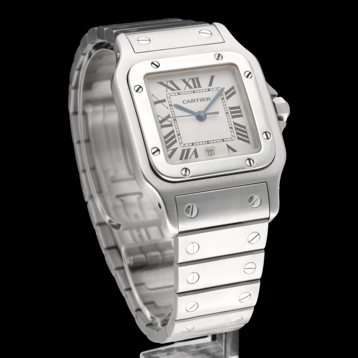 Cartier Santos Galbée 1564 (2018) - White dial 29 mm Steel case (4/8)