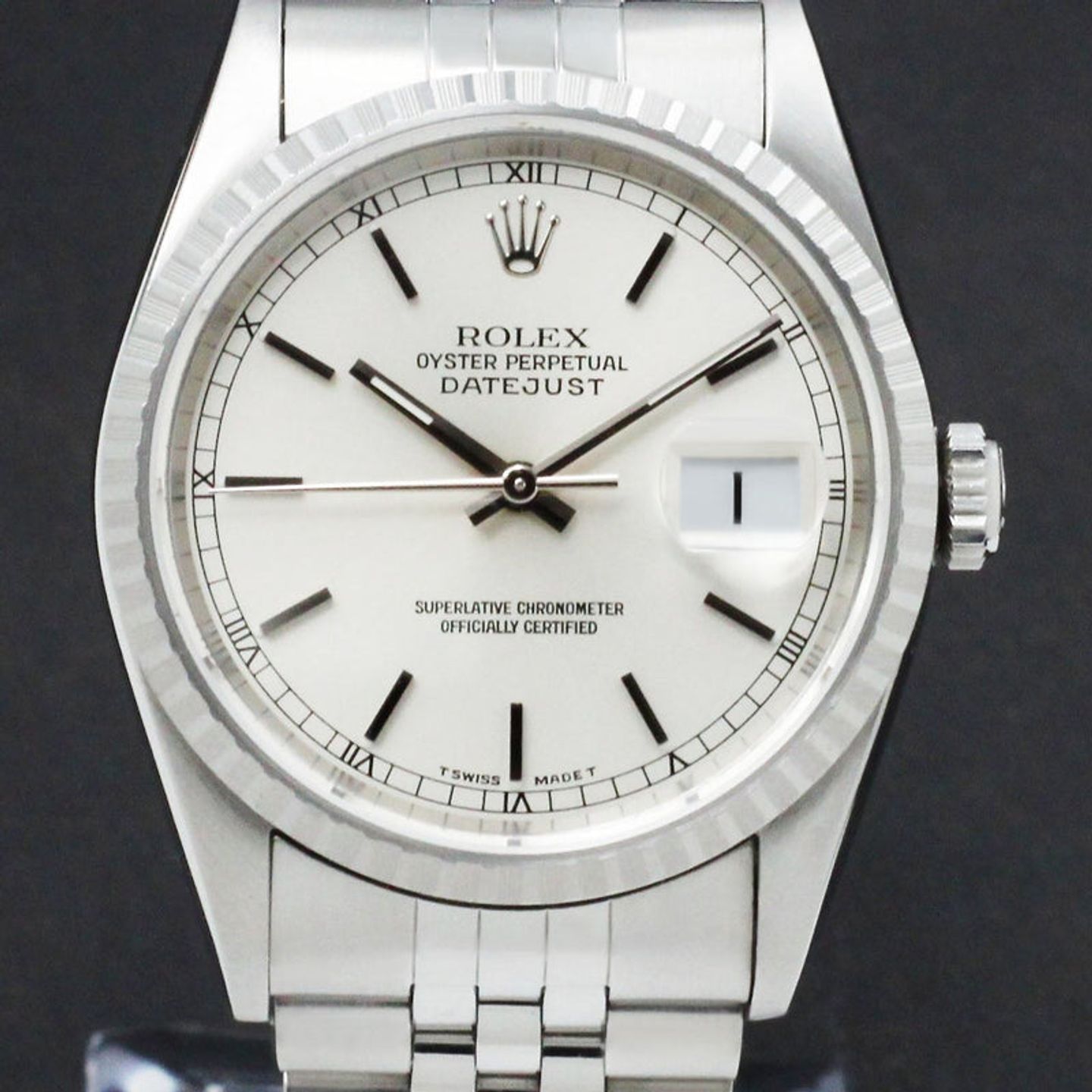 Rolex Datejust 36 16220 (1997) - Zilver wijzerplaat 36mm Staal (1/7)