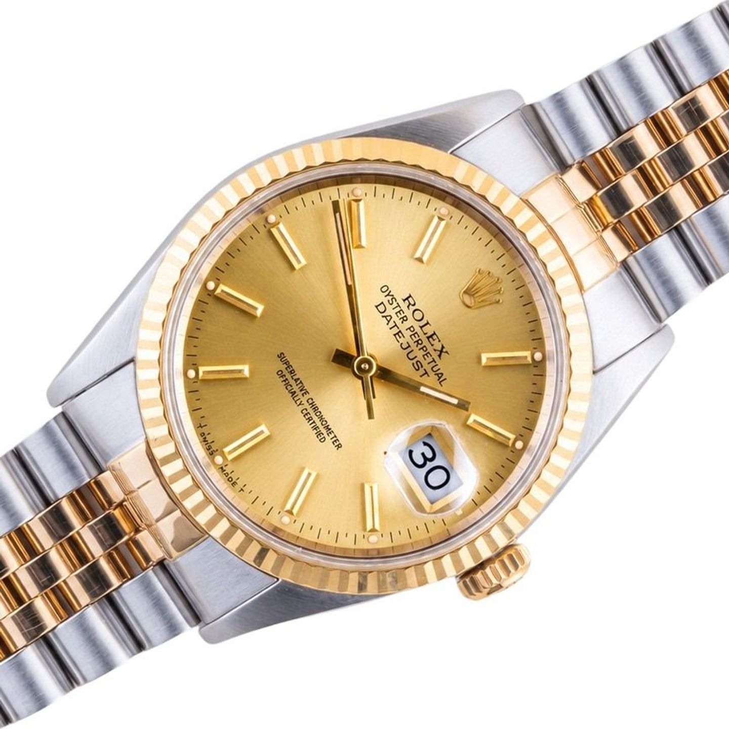 Rolex Datejust 36 16233 (1995) - 36mm Goud/Staal (1/8)