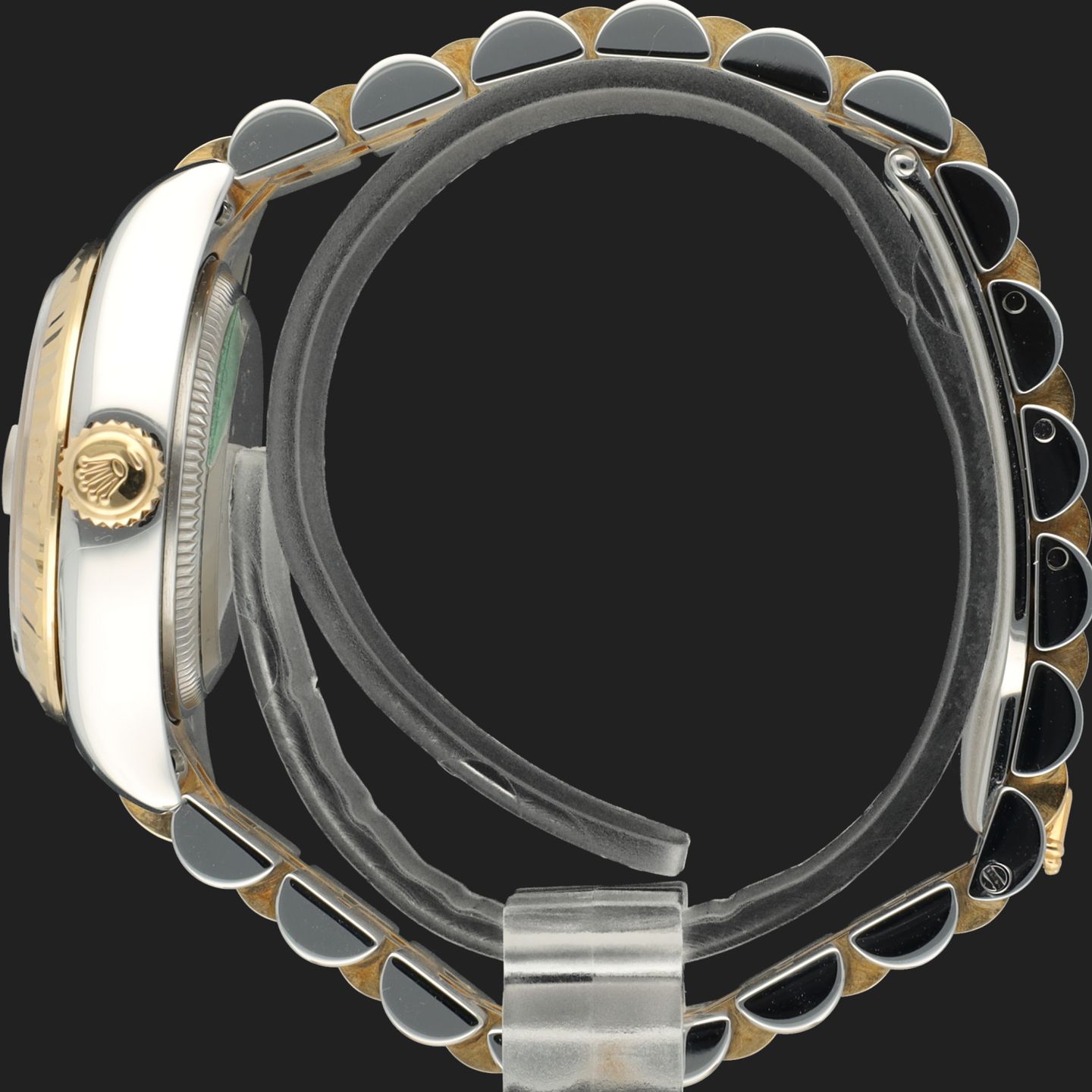 Rolex Lady-Datejust 179173 (2011) - Champagne dial 26 mm Gold/Steel case (7/8)