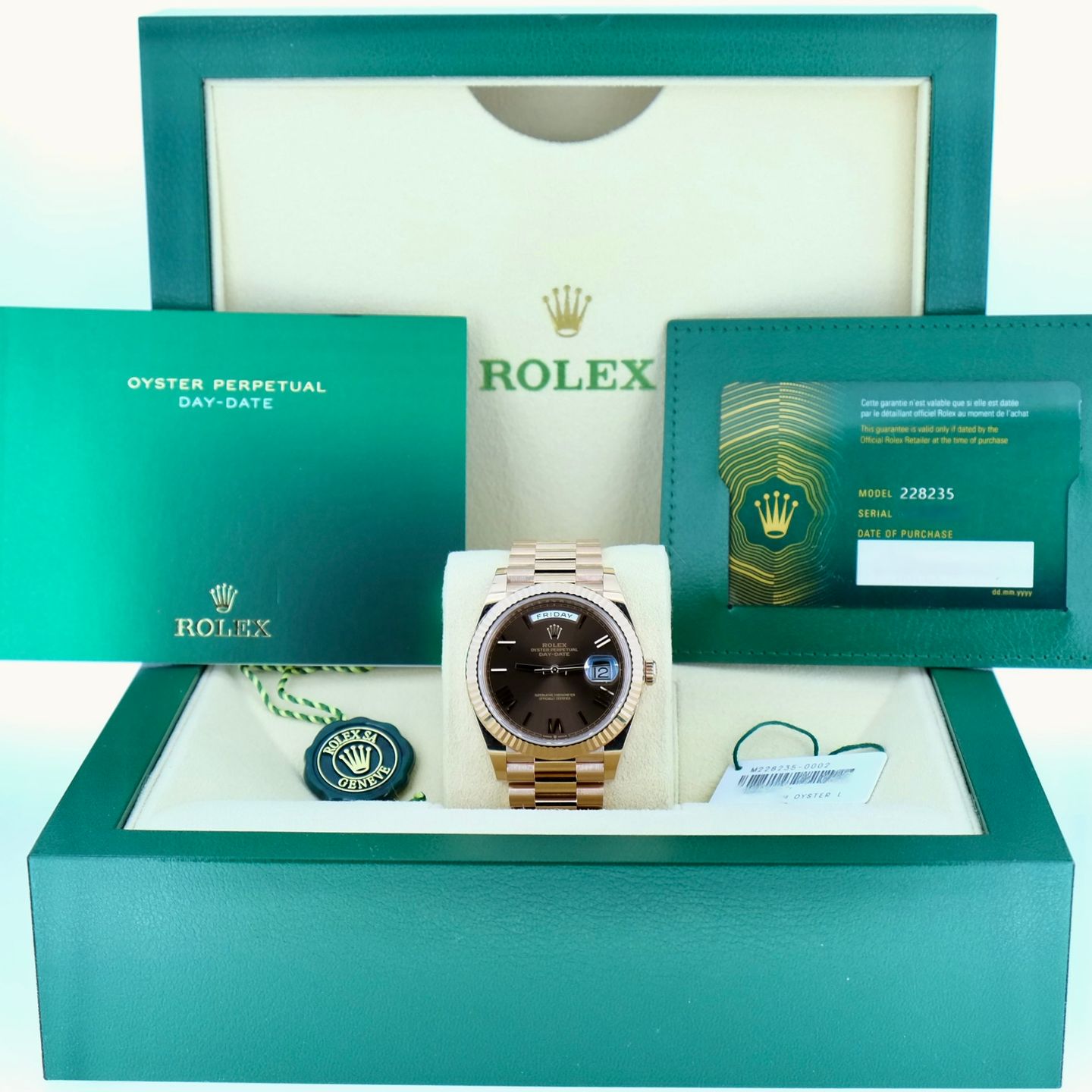 Rolex Day-Date 40 228235 (2024) - Brown dial 40 mm Rose Gold case (4/6)